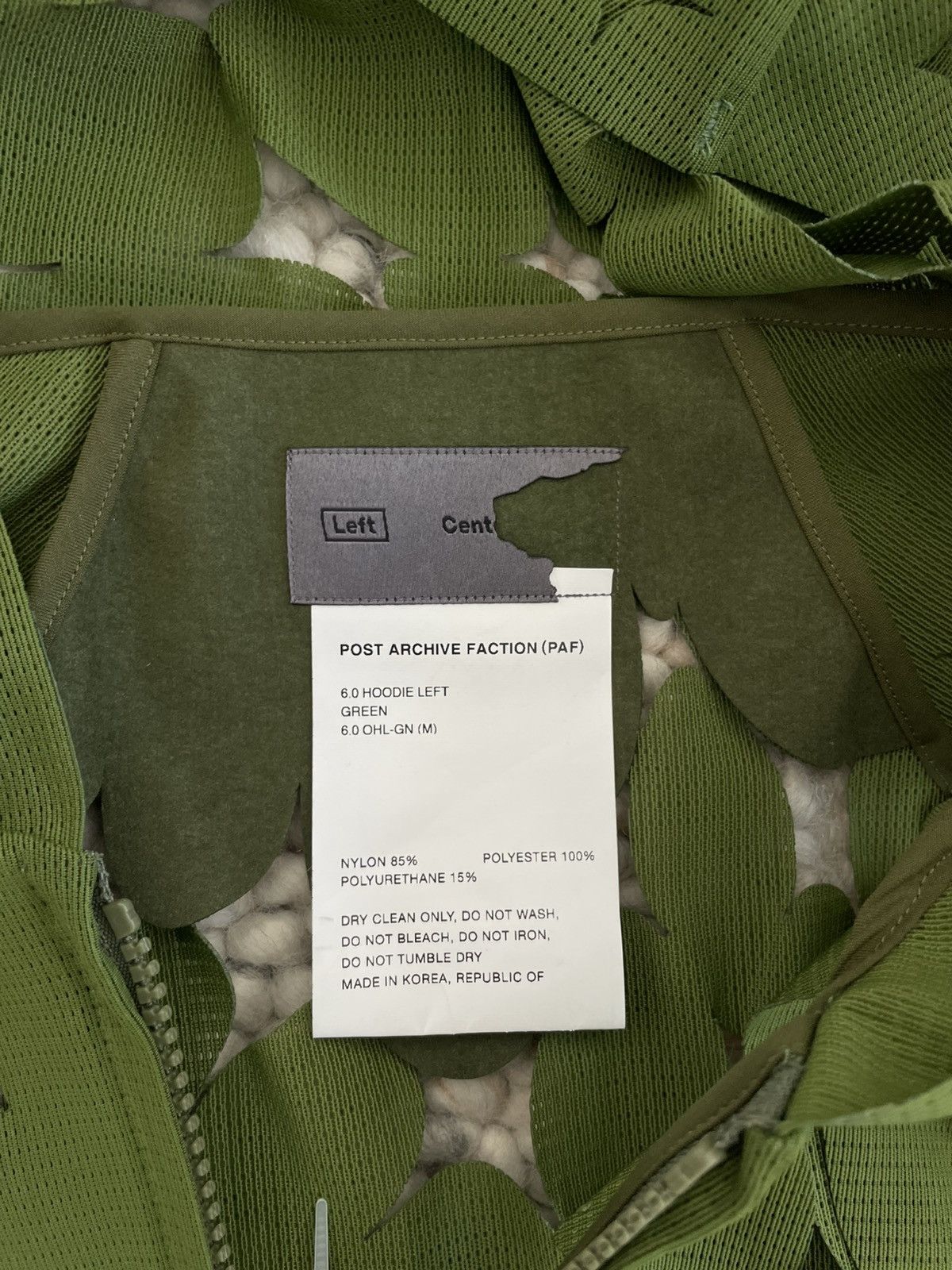 POST ARCHIVE FACTION (PAF) Post Archive Faction (PAF) Green 6.0 Left Hoodie Size US M / EU 48-50 / 2 - 4 Thumbnail