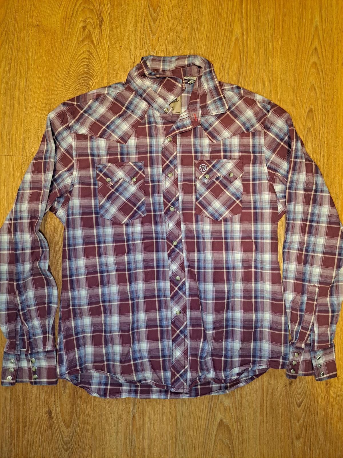 Wrangler Wrangler Pearl Snap Shirt Mens Large Red Plaid Cotton Size US L / EU 52-54 / 3 - 1 Thumbnail