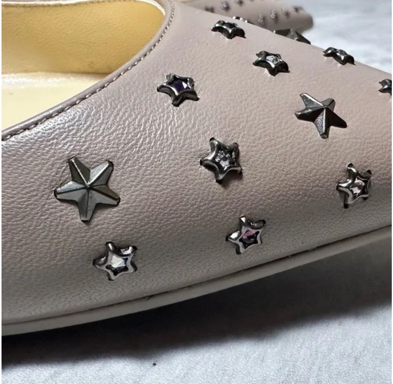 Jimmy Choo Jimmy Choo leather Taupe Flats with Star Studs Size US 11 / IT 41 - 6 Thumbnail