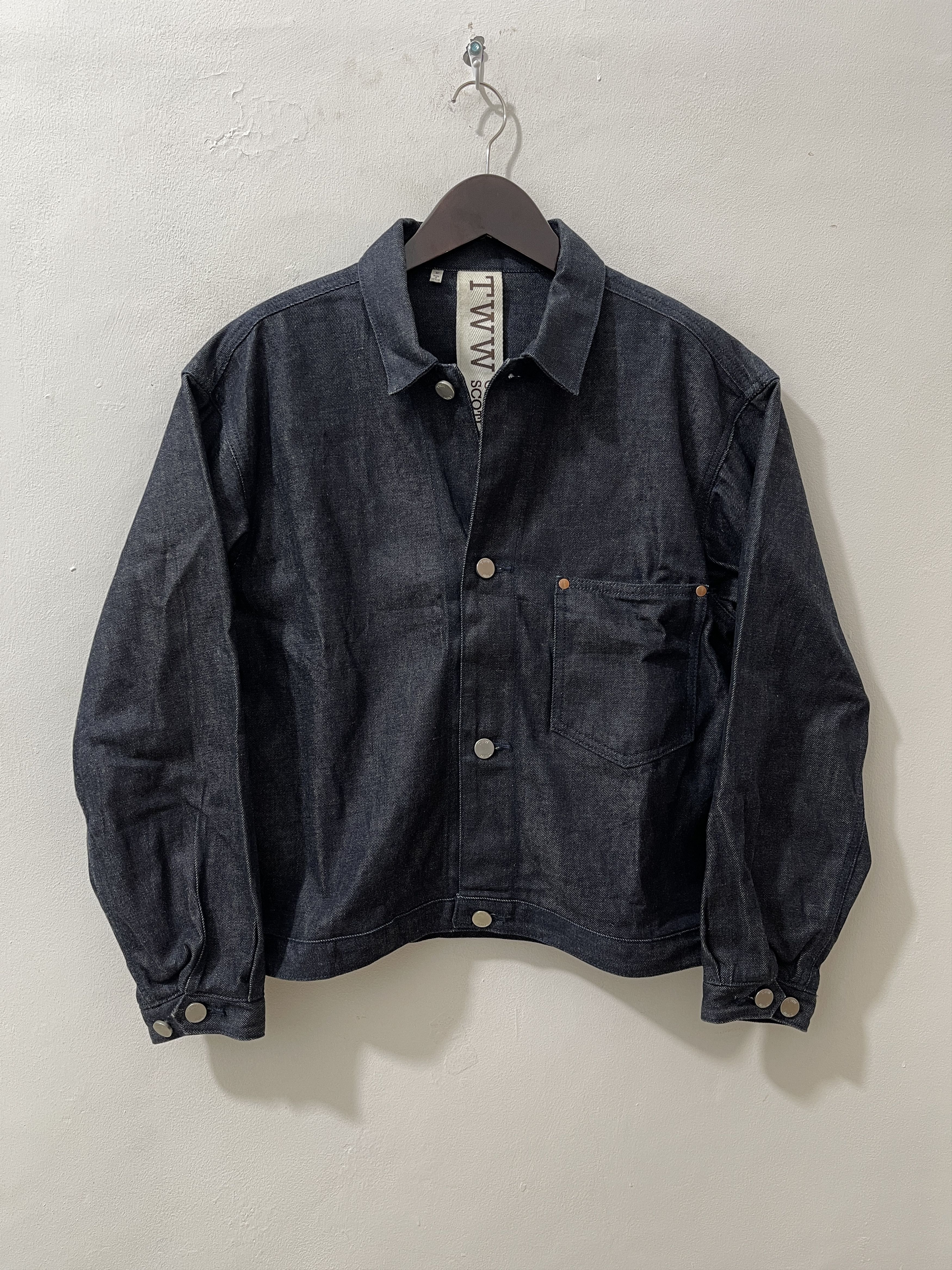 Traditional Weatherwear TWW Glasglow Scotland Type 1 Raw Denim Jacket Size US M / EU 48-50 / 2 - 1 Thumbnail