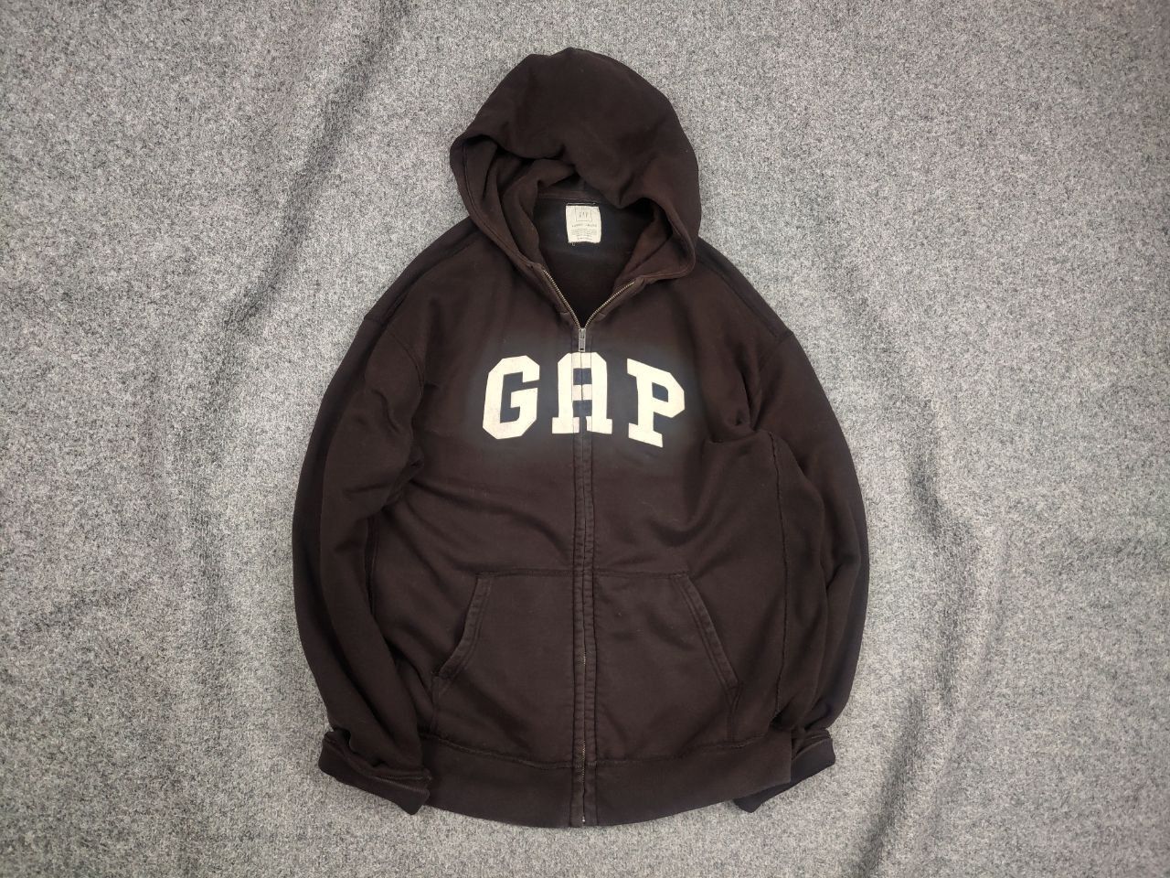 Gap Logo Hoodie Dark Brown Gap Hoodie Brown Heavyweight Heritage