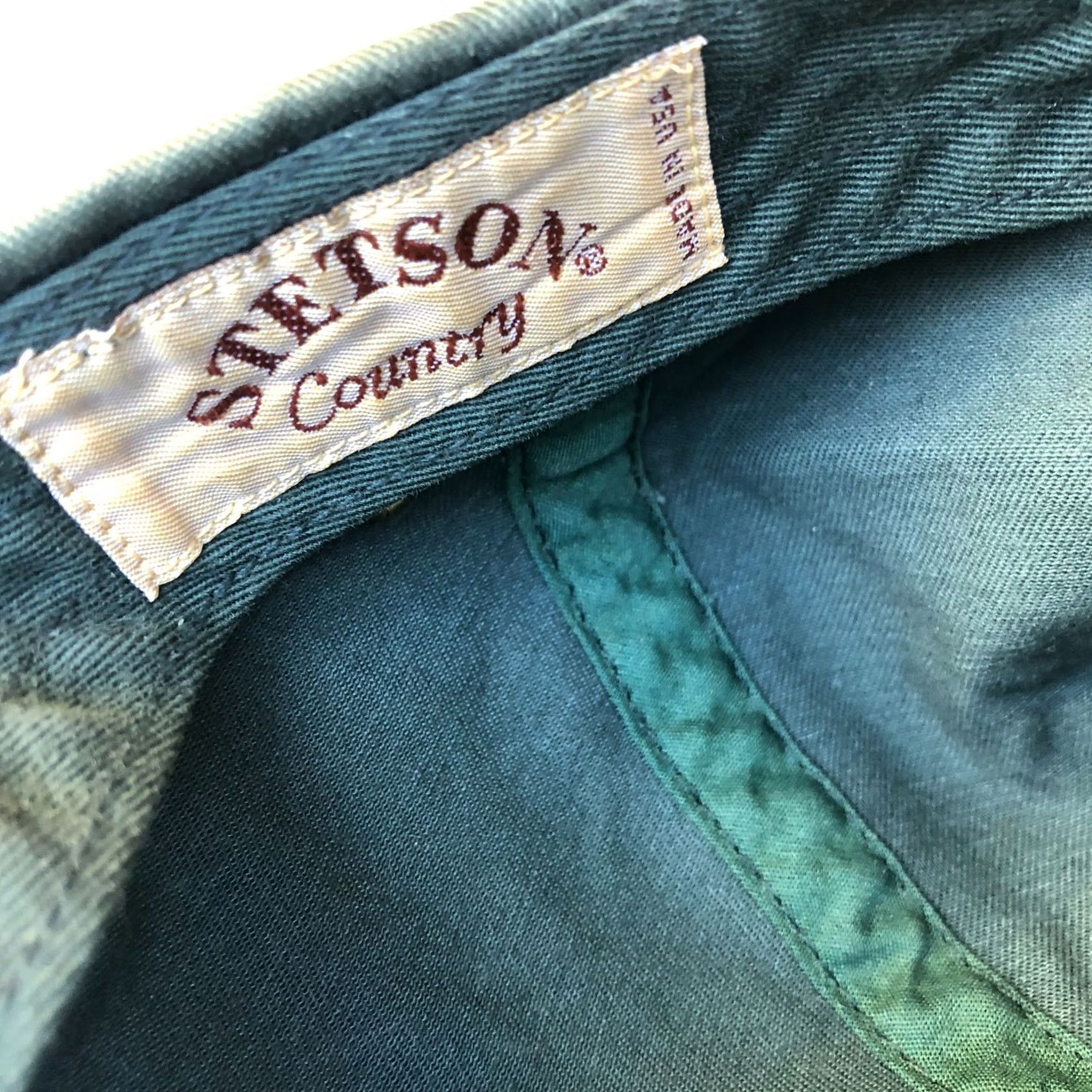 Stetson VINTAGE Stetson Country Leather Hat Men One Size Green Adjustable Cap USA Hat Mens Green Leather Cap Size ONE SIZE - 8 Thumbnail