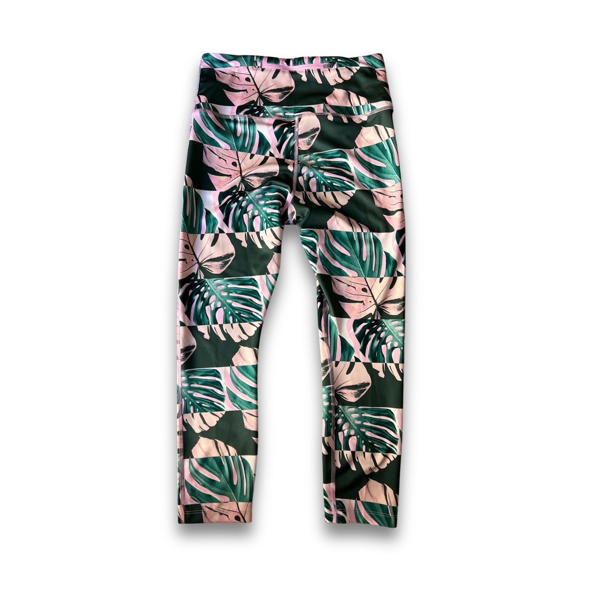 Nike Nike Women’s Dri-FIT Cropped Leggings Tropical Pink Green Re Size 30" / US 8 / IT 44 - 3 Thumbnail
