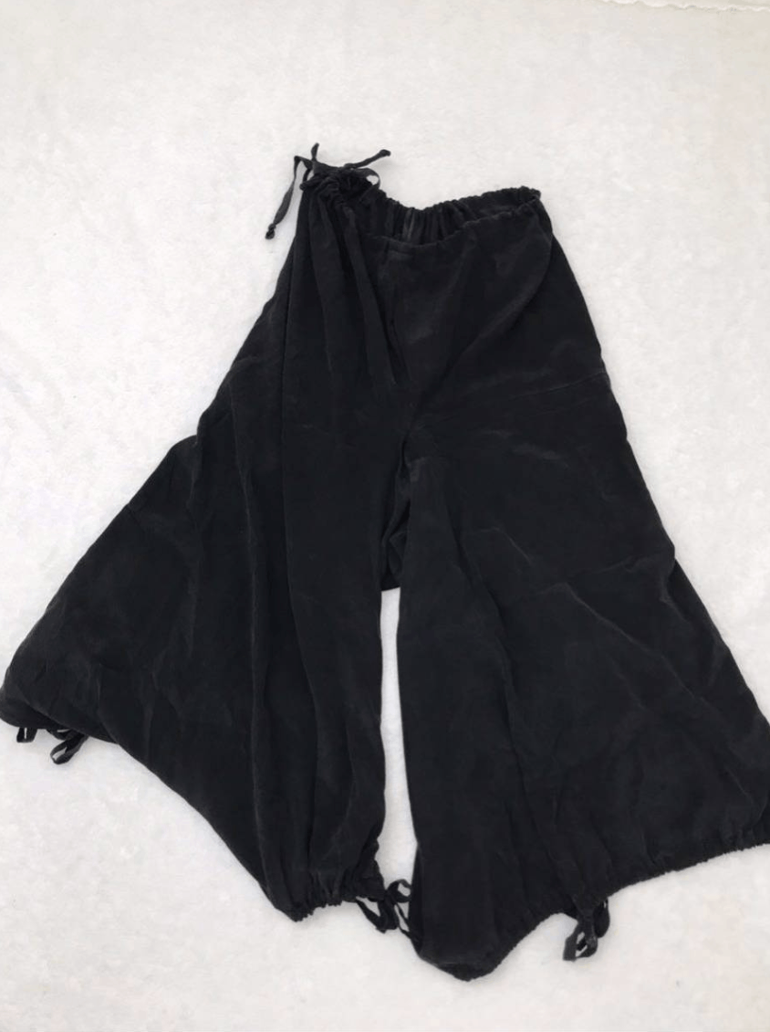 Yohji Yamamoto Yohji Yamamoto Femme - Silk Balloon Skirt Pant Black Size 40" / US 18 - 4 Thumbnail