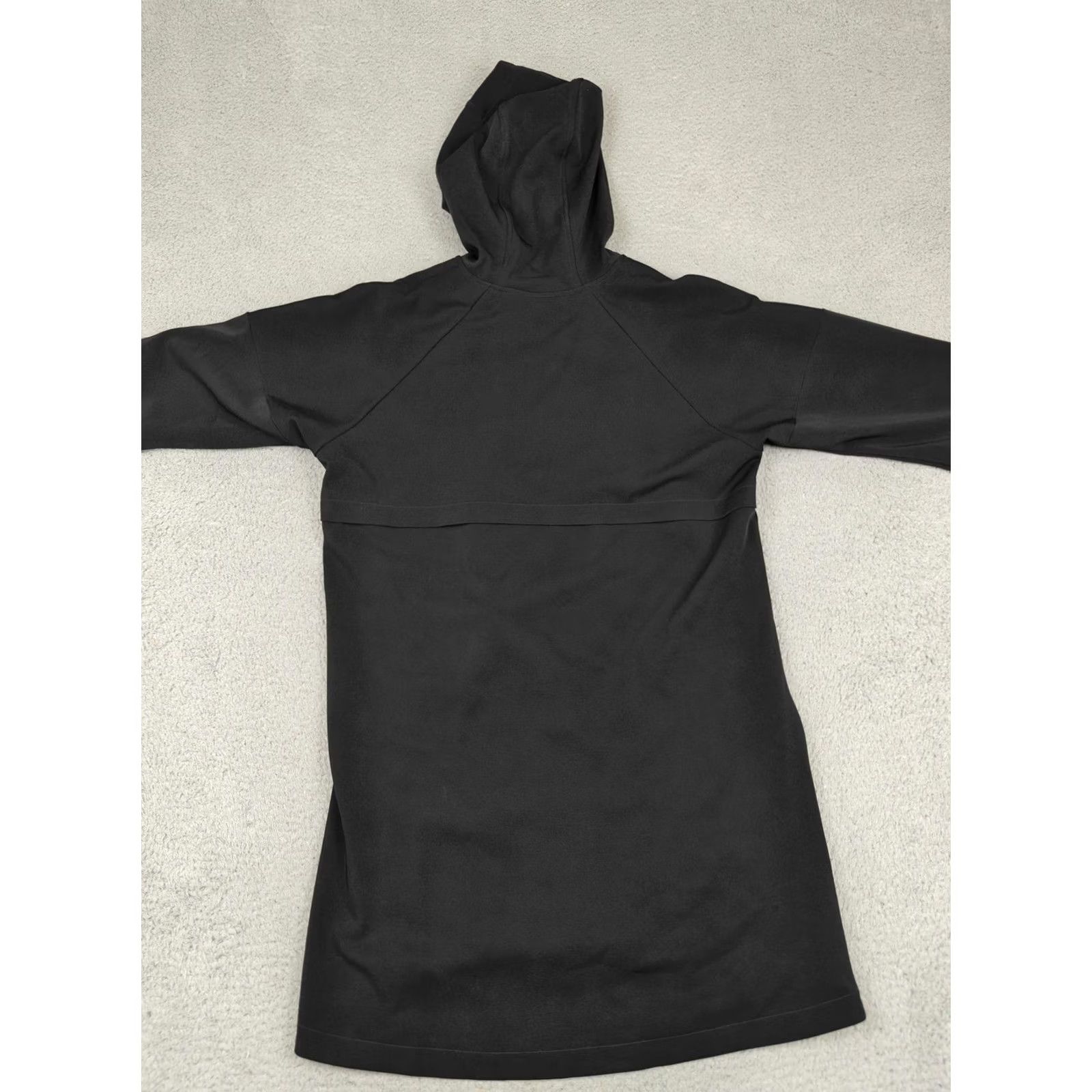 Eileen Fisher Eileen Fisher Coat Womens PL Black Hooded Knit Parka Zip Button Lined Pockets Size L / US 10 / IT 46 - 6 Thumbnail