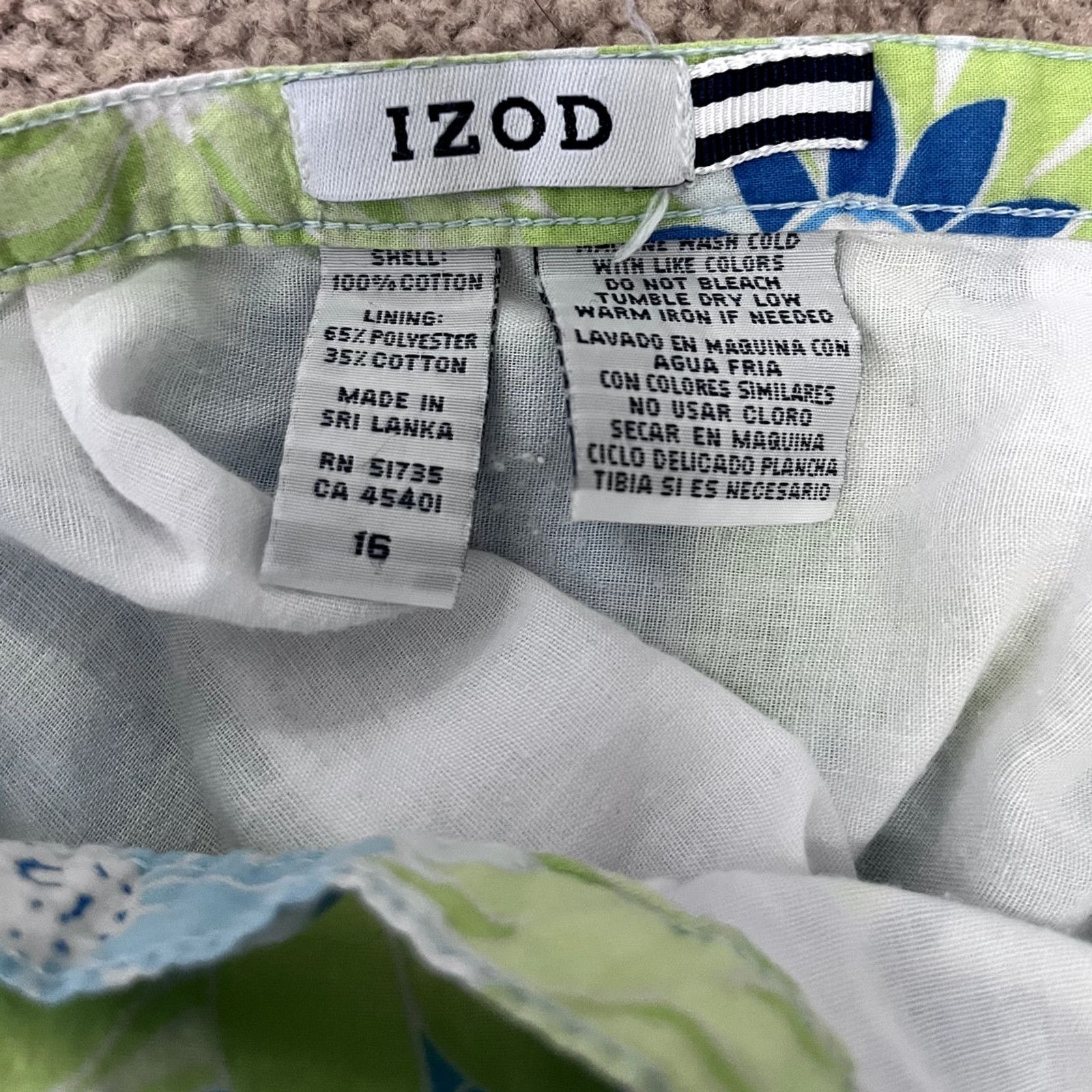 Izod Women's Izod Floral Mini Ruffle Skirt 16 Size 38" / US 16 / IT 52 - 5 Thumbnail