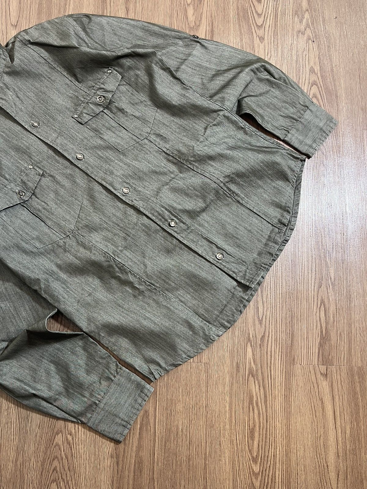 Japanese Brand × Le Grande Bleu (L.G.B.) × semanticdesign Semantic Design Double Collar Coated Shirt Size US L / EU 52-54 / 3 - 4 Thumbnail