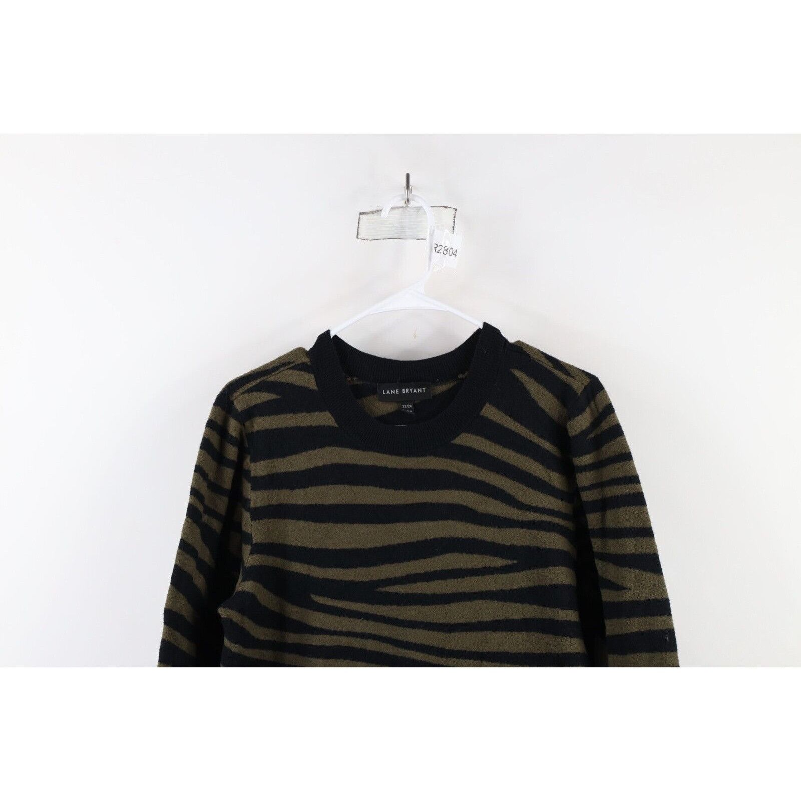 Other Lane Bryant Zebra Striped Knit Long Sleeve Dress Size 4XL / US 24-26 - 2 Thumbnail