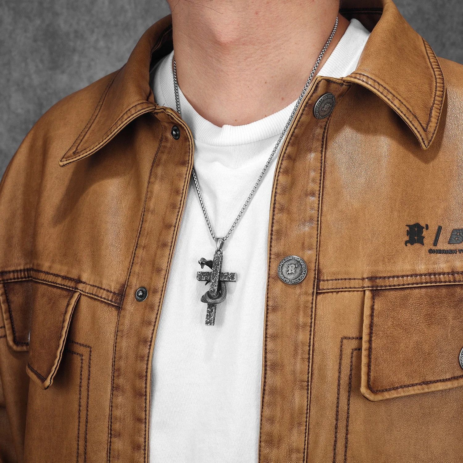 Other Cross Cobra Snake Pendant Accessories Necklace Gifts Size ONE SIZE - 8 Thumbnail