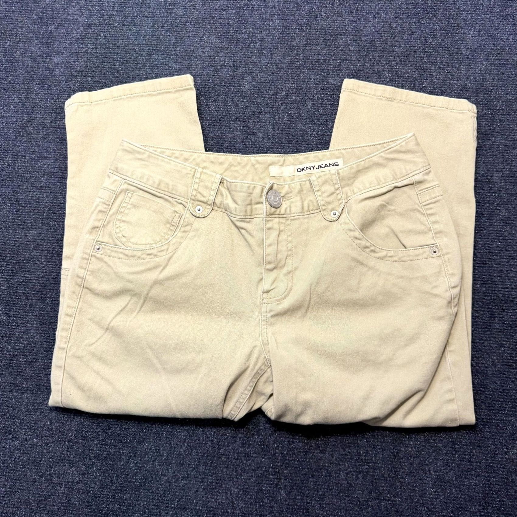 DKNY DKNY Jeans Cargo Capri Pants Womens 6 Beige Twill Stretch Pockets Casual Summer Size 28" / US 6 / IT 42 - 2 Thumbnail