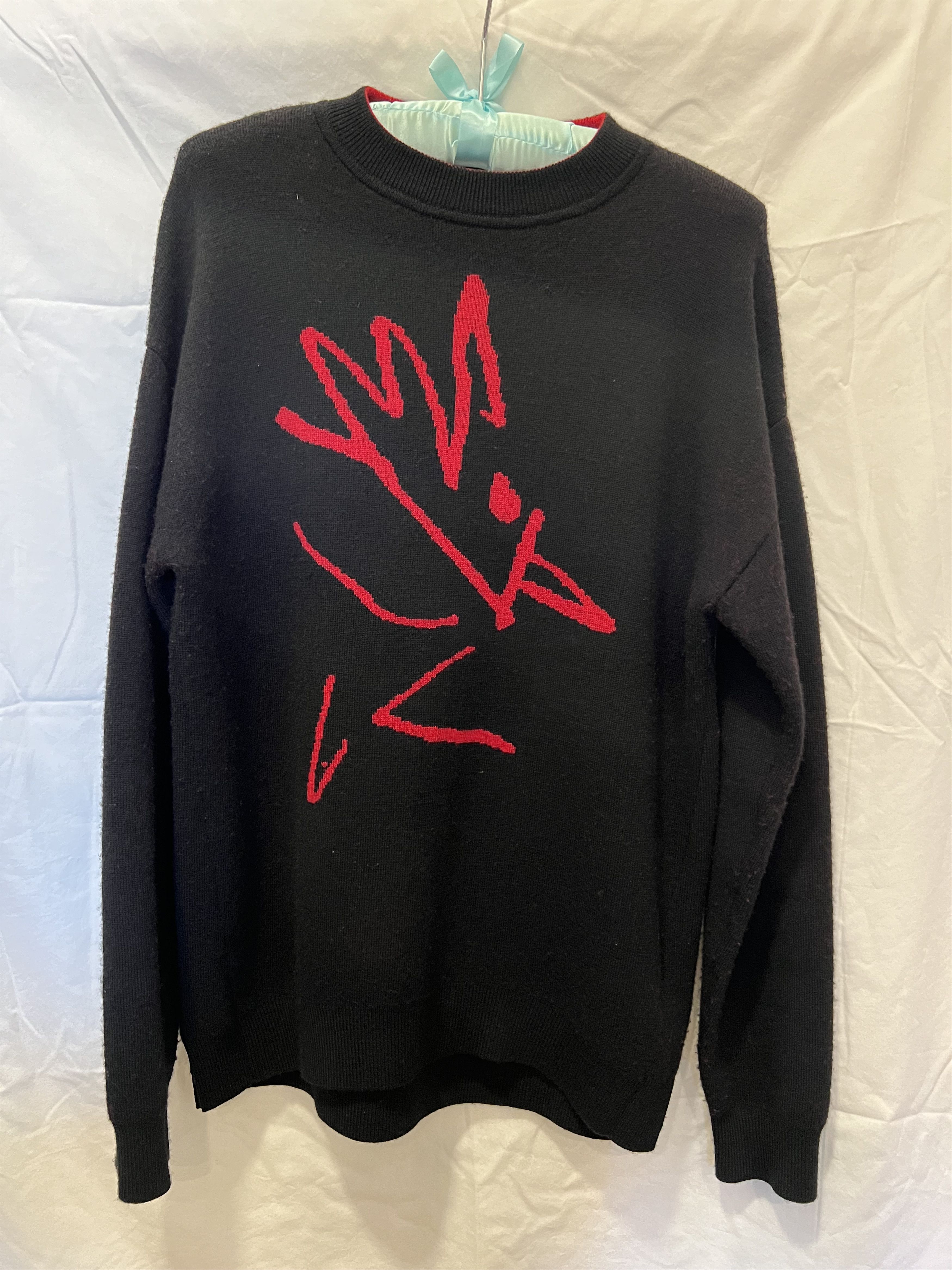DKNY Merino Wool Graphic Sweater Size US S / EU 44-46 / 1 - 1 Thumbnail