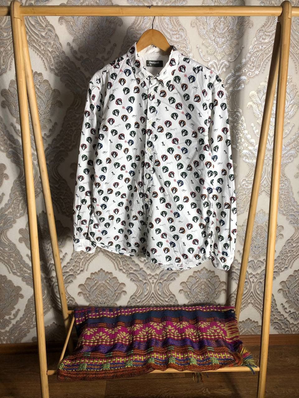 Desigual × Vintage VERY RARE DESIGUAL MONOGRAM LONG SLEEVE SHIRT DESIGNER DELUX Size US XL / EU 56 / 4 - 2 Thumbnail