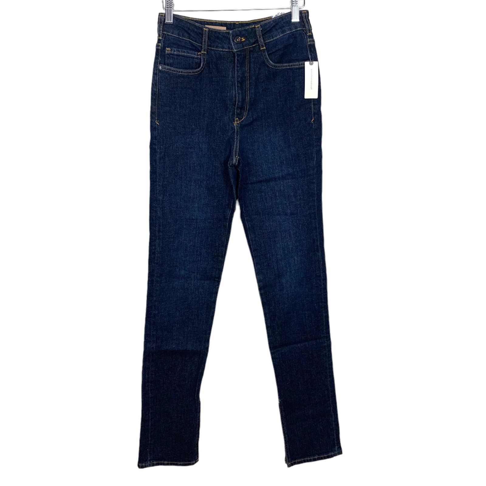 Anthropologie NWT Anthropologie Pilcro The Split Straight Jeans 26 Size 26" / US 2 / IT 38 - 1 Thumbnail