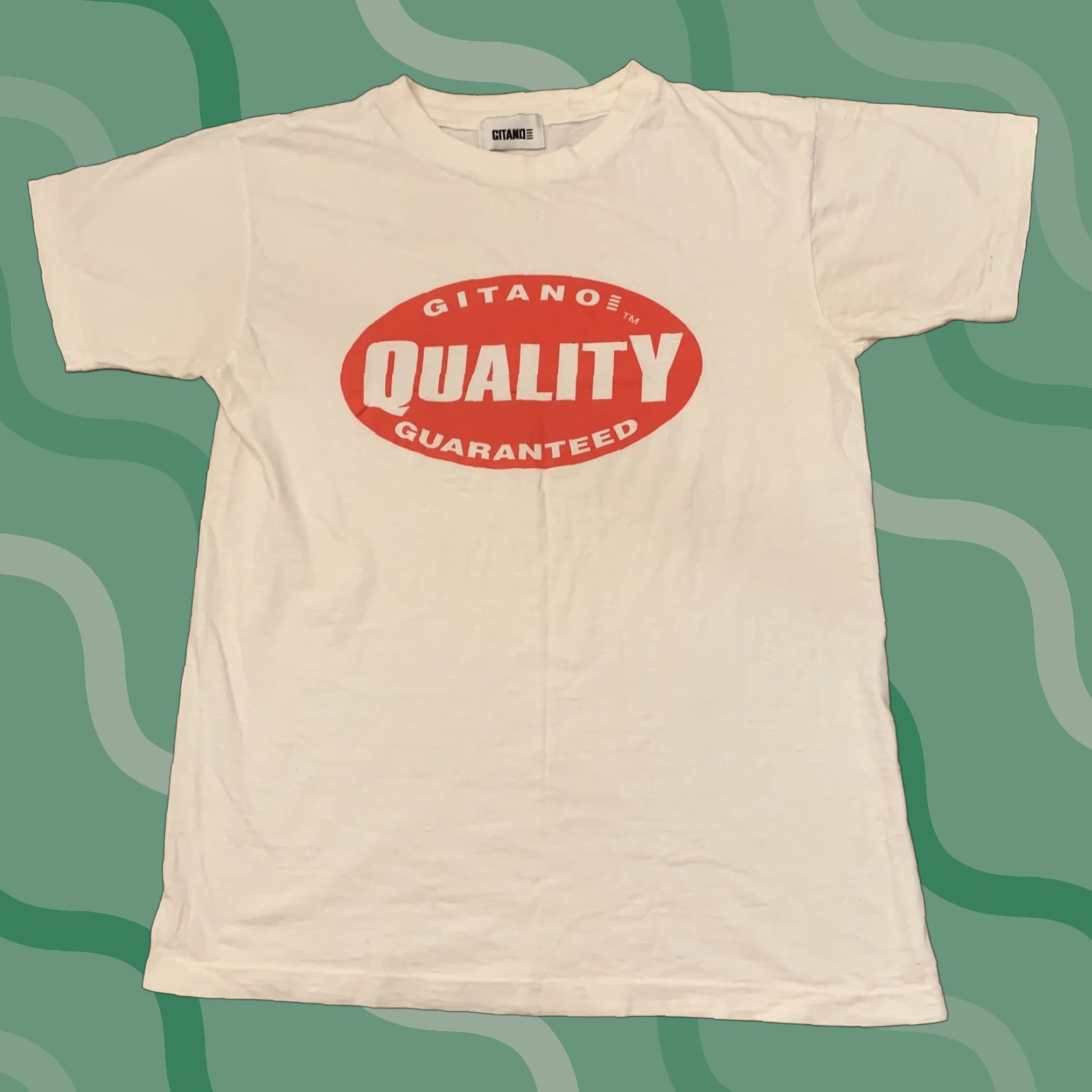 Vintage VINTAGE Gitano T-Shirt Shirt Men Sz L White 2 Sided Definition Stitch Mens Size US L / EU 52-54 / 3 - 1 Thumbnail