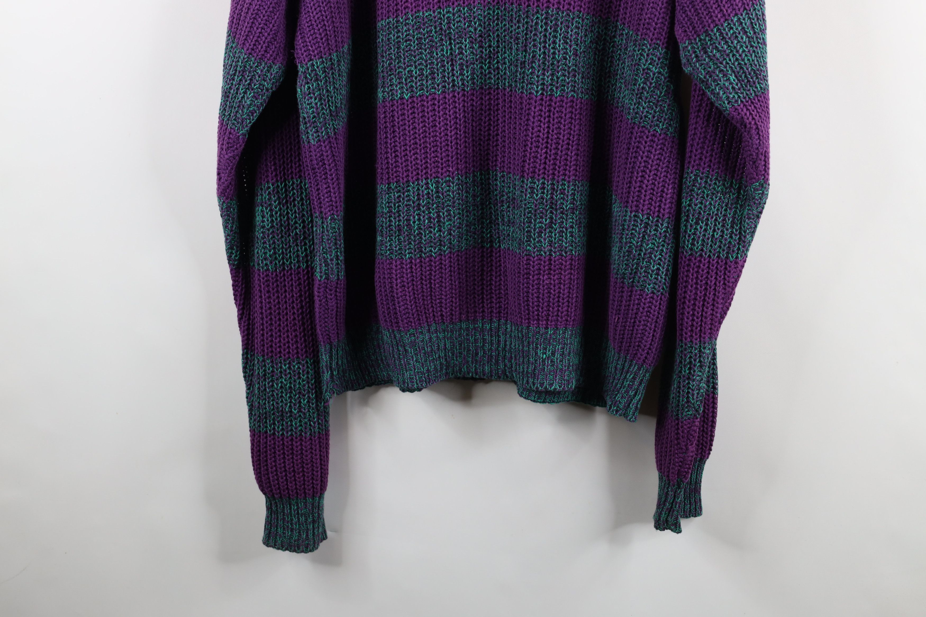 Vintage Vintage 90s Streetwear Block Ribbed Knit Collared Sweater Size US L / EU 52-54 / 3 - 13 Thumbnail