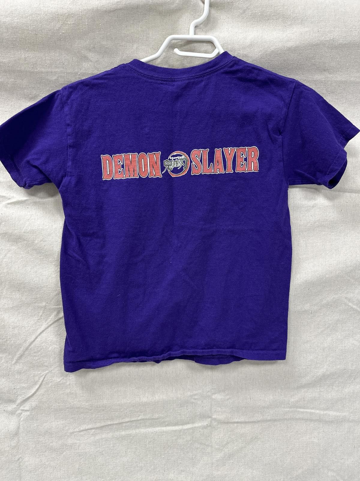Gildan Demon Slayer Youth T-Shirt - Purple Graphic Tee Size US XXS / EU 40 - 5 Thumbnail