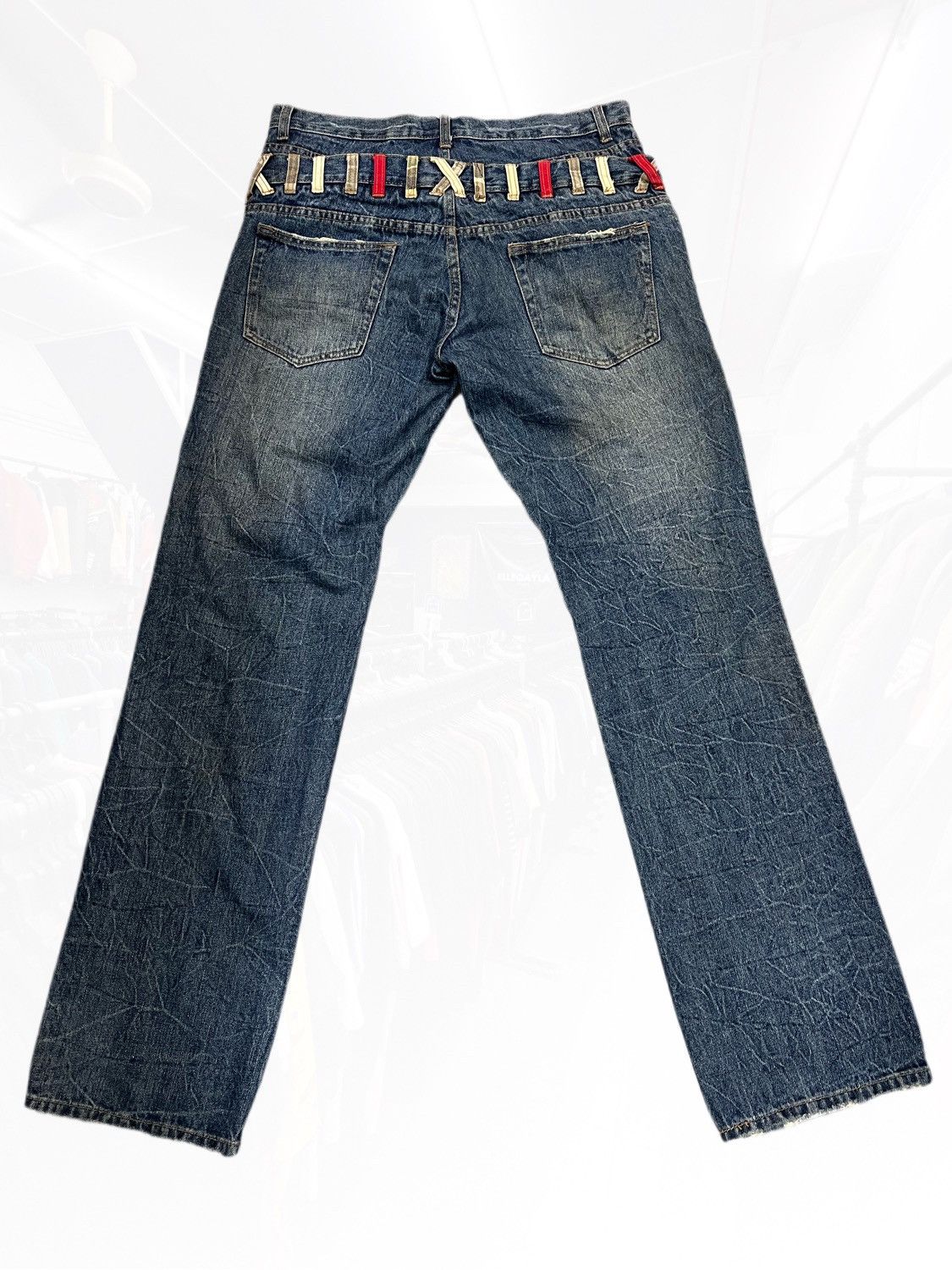 If Six Was Nine × Japanese Brand × Le Grande Bleu (L.G.B.) Japanese Brand Jungle Storm Double Waist Denim Size US 35 - 2 Thumbnail