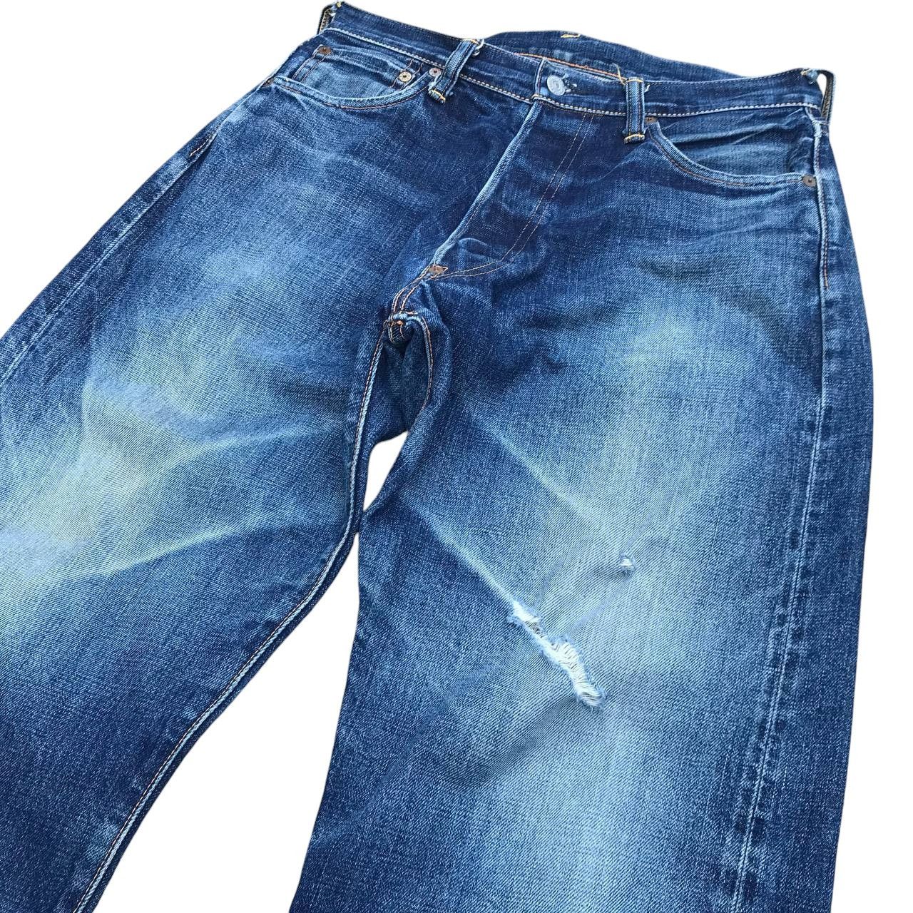 Evisu Vintage Evisu Big Daicock Redline Distressed jean W31x33 Size US 31 - 10 Thumbnail
