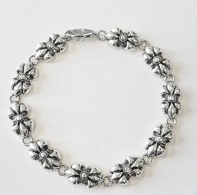 Other Fleur de Lys Floral Bracelet (925 Silver) Size ONE SIZE - 1 Thumbnail