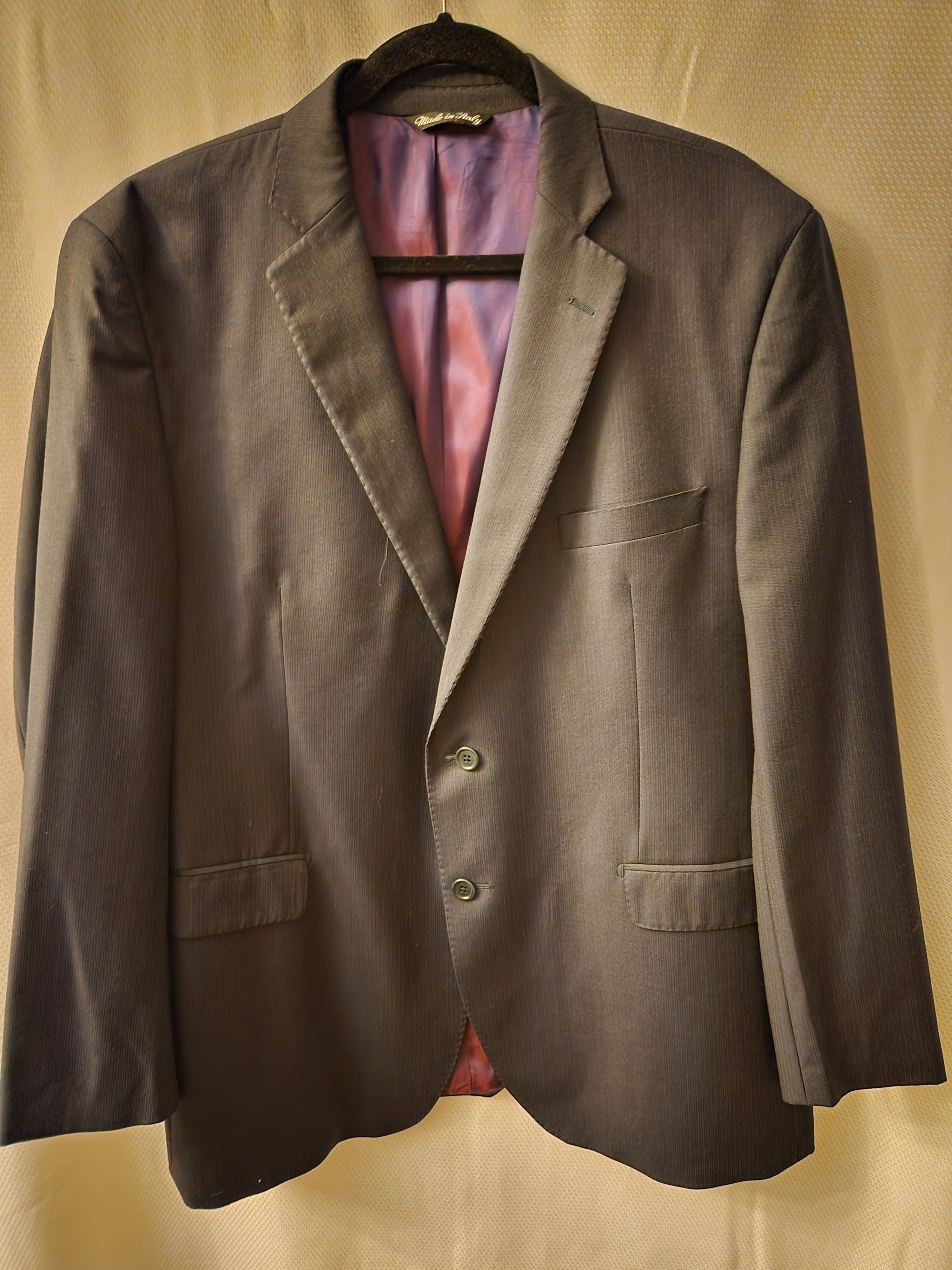 Ermenegildo Zegna 100% Wool Black Subtle Pinstripe Blazer Size 46R - 1 Thumbnail