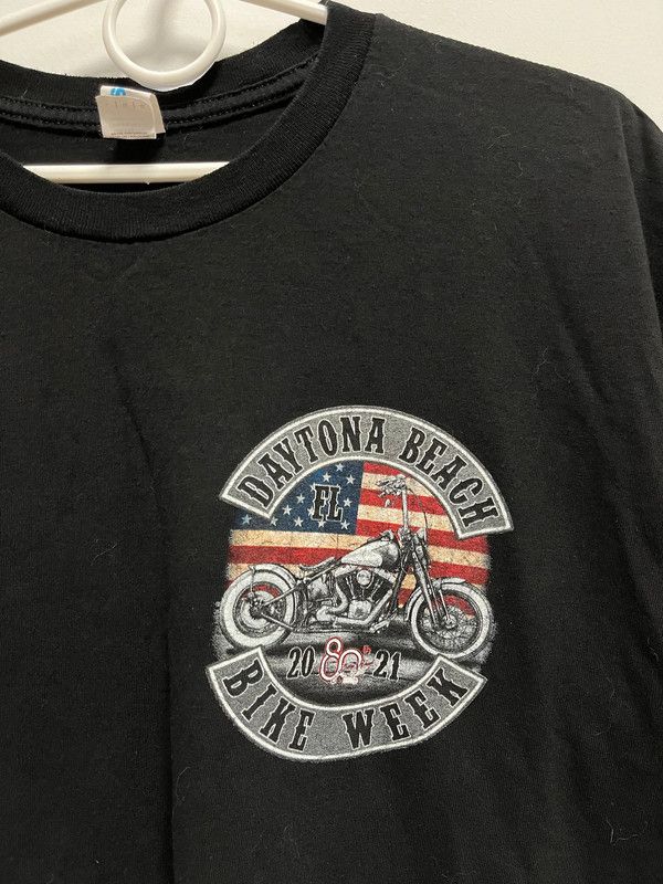 Vintage Daytona Beach FL Bike Week Print T-Shirt Size US L / EU 52-54 / 3 - 3 Thumbnail