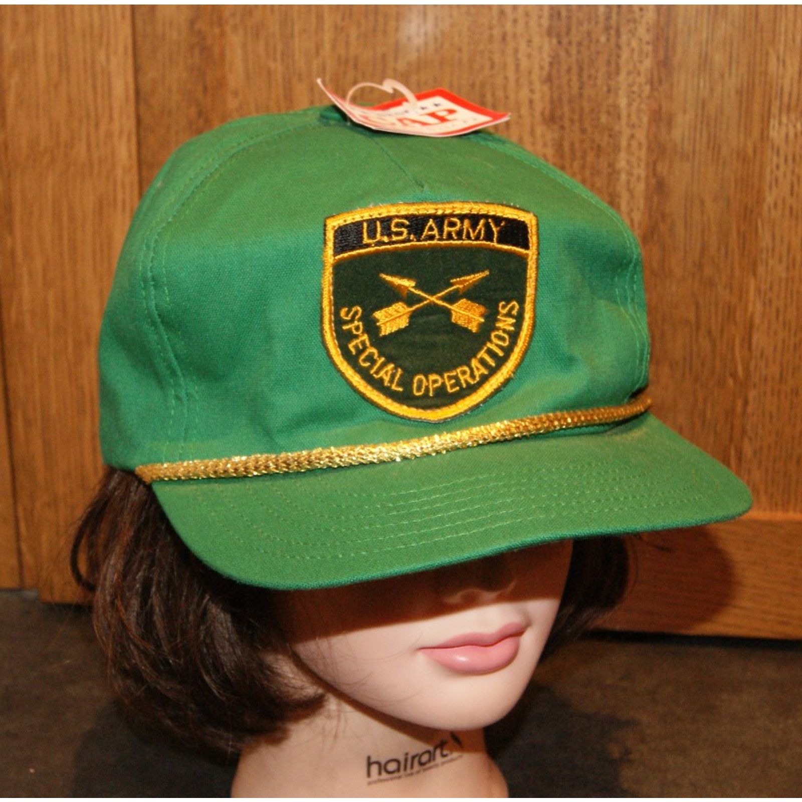 Vintage VTG NOS U.S. Army Special Forces Patch Cap Trucker Hat USA Size ONE SIZE - 2 Thumbnail