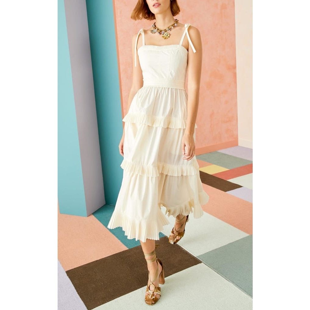 Ulla Johnson Ulla Johnson Lune Dress in Blanc ruffle tiered cotton size 0 Size XS / US 0-2 / IT 36-38 - 1 Thumbnail