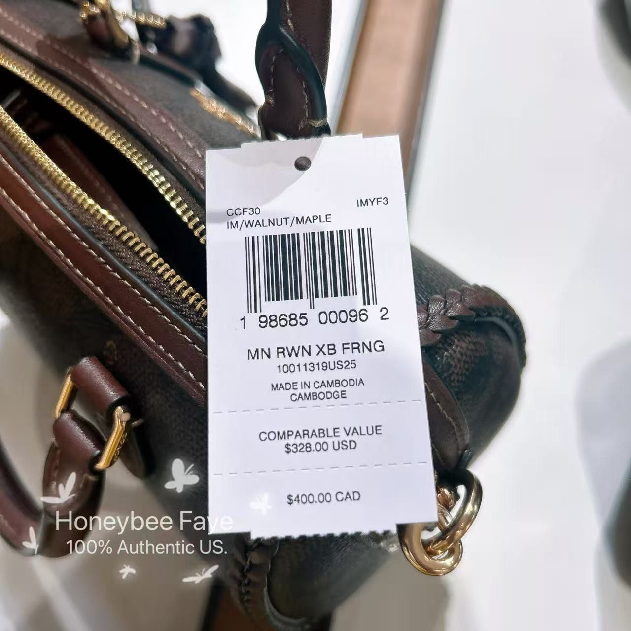 Coach Mini Rowan Crossbody Bag In Signature Canvas With Fringe Size ONE SIZE - 6 Thumbnail