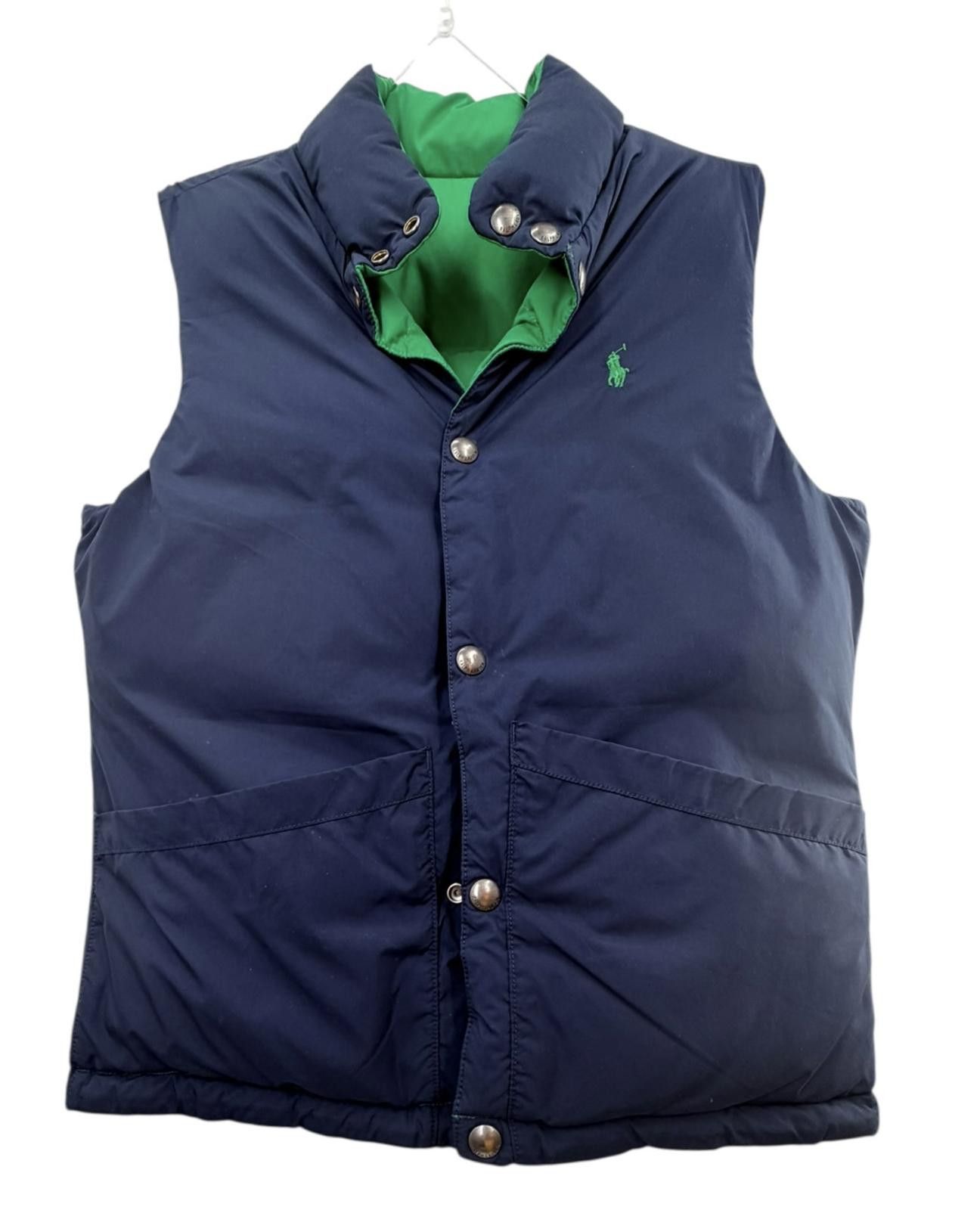 Polo Ralph Lauren Polo Reversible Puffer Vest Navy Green Sz M;10-12 Size ONE SIZE - 3 Thumbnail