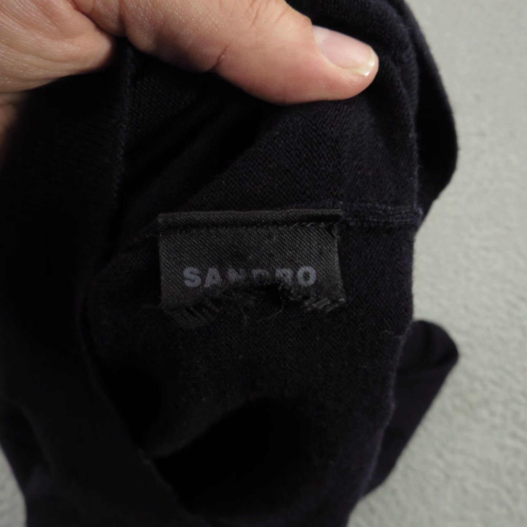 Sandro Sandro Paris Sweater Womens Small Dark Navy Wool Pullover Long Sleeve Jumper Size S / US 4 / IT 40 - 4 Thumbnail