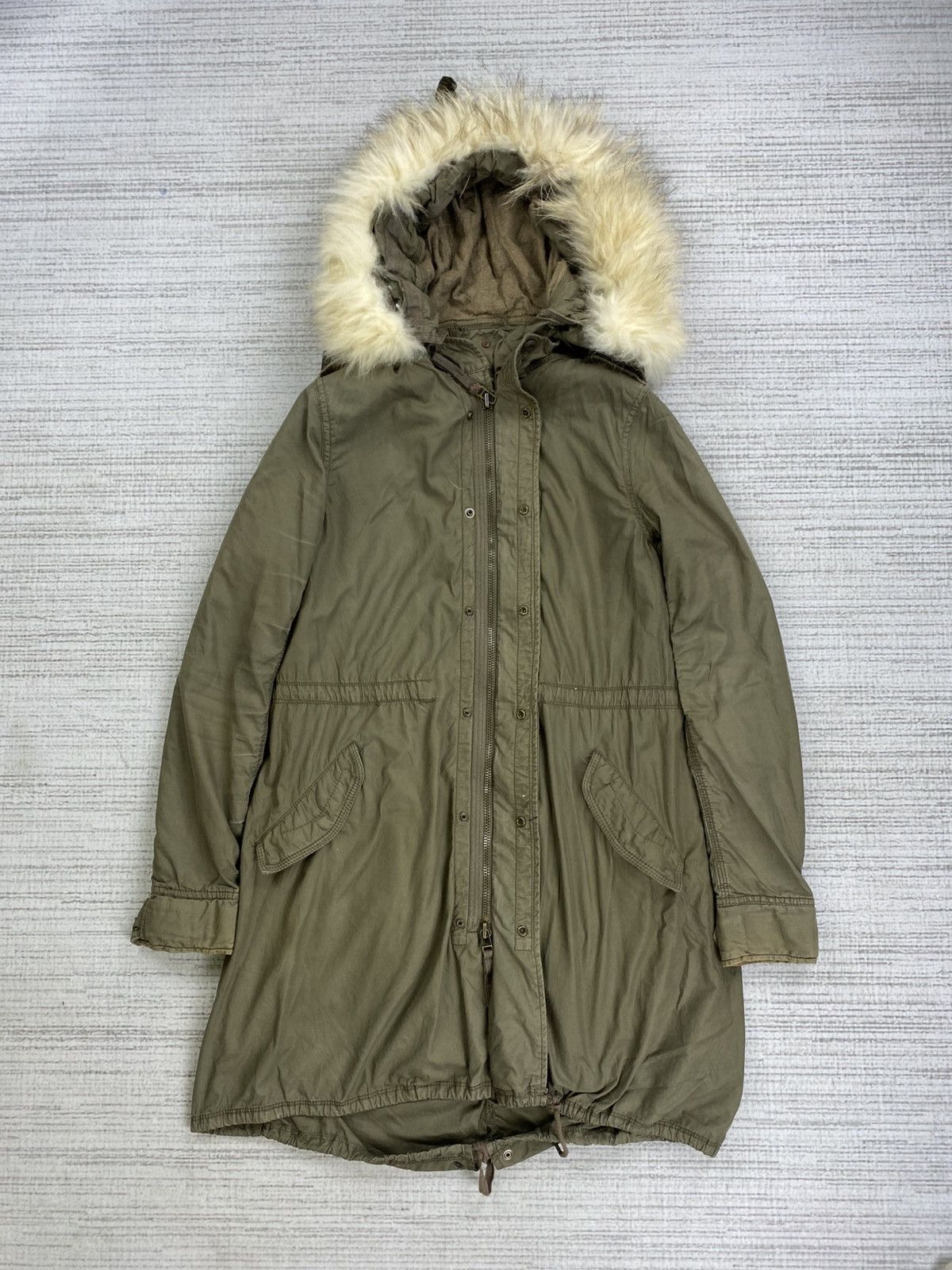 GOA Vintage G.O.A Military Faux Fur Hoodie Parka Jacket Size US S / EU 44-46 / 1 - 7 Thumbnail