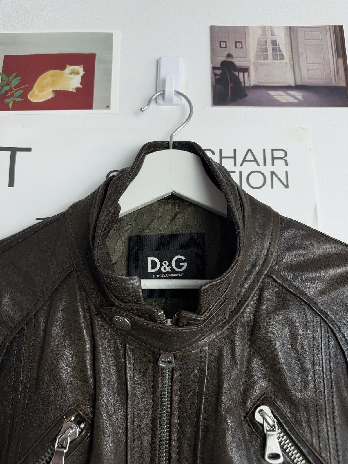 Dolce & Gabbana Vintage Dolce & Gabbana moto biker leather jacket 52 L rare Size US L / EU 52-54 / 3 - 8 Thumbnail