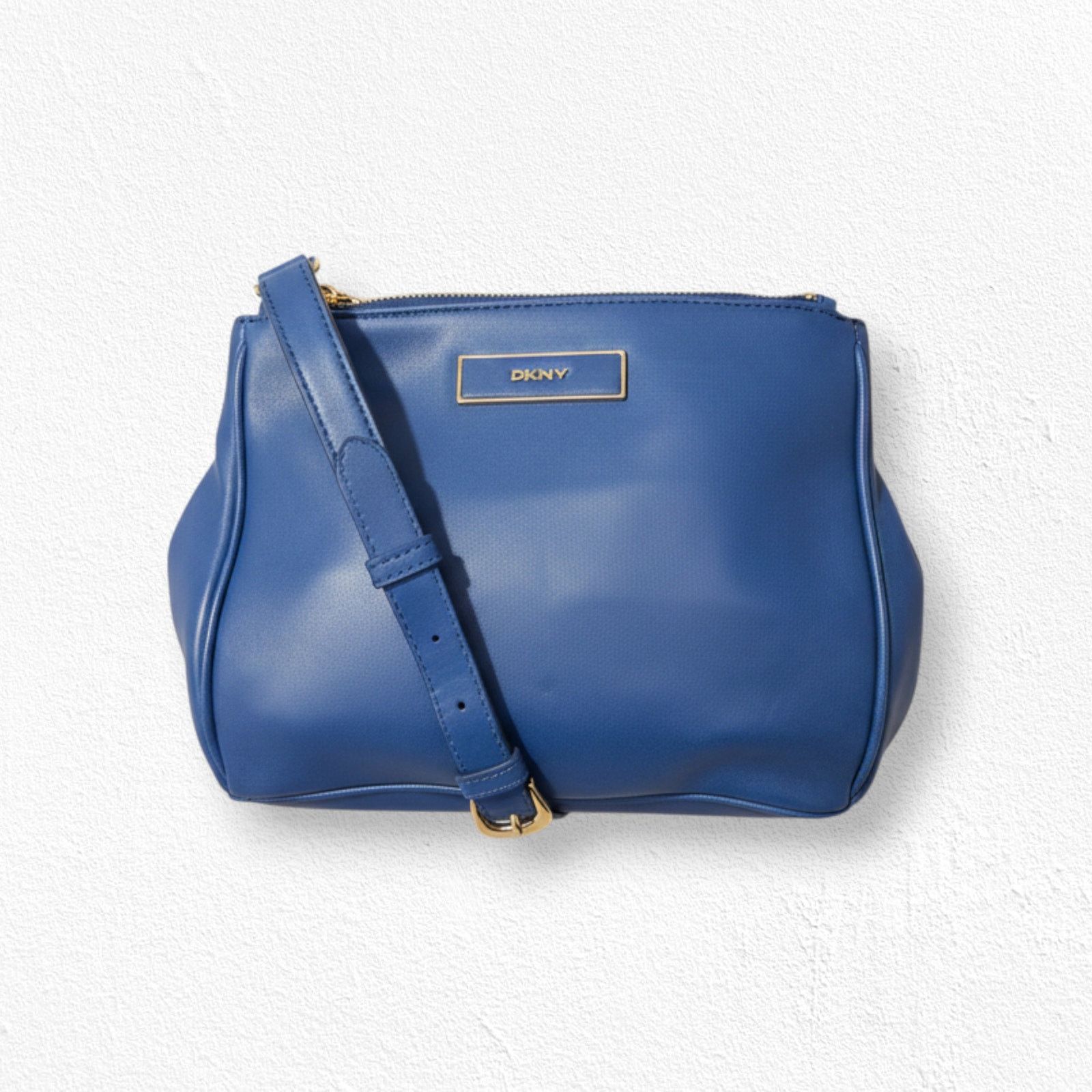 DKNY DKNY Blue Leather Crossbody Bag Adjustable Strap Size ONE SIZE - 1 Thumbnail