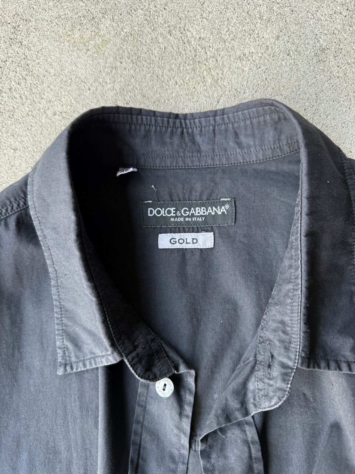 Dolce & Gabbana DOLCE&GABBANA Archive Oversized Black Military Shirt Size US M / EU 48-50 / 2 - 8 Thumbnail