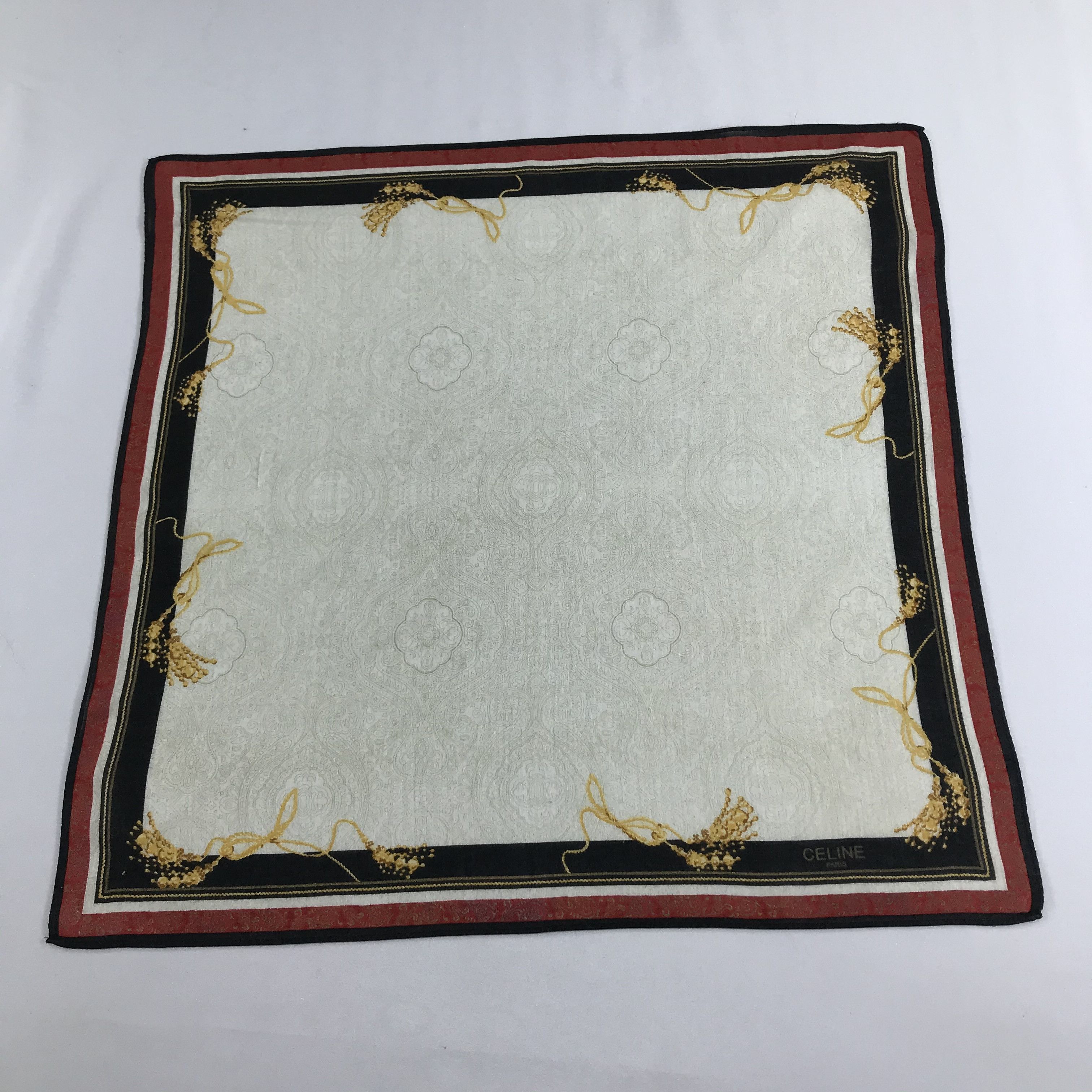 Celine Celine Luxury Handkerchief Neckerchief Bandana H1260 Size ONE SIZE - 2 Thumbnail