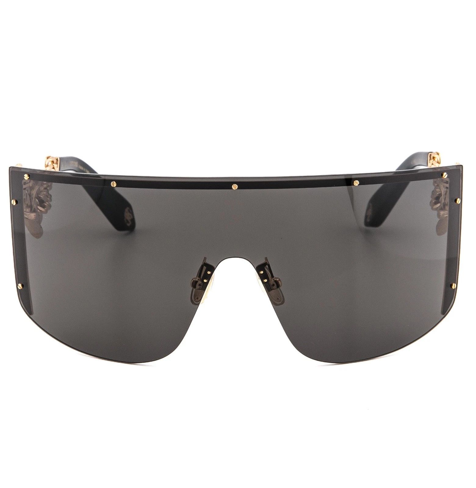 Roberto Cavalli ROBERTO CAVALLI 015 SRC015M Gold Black Visor Mask RC015 Size ONE SIZE - 4 Thumbnail