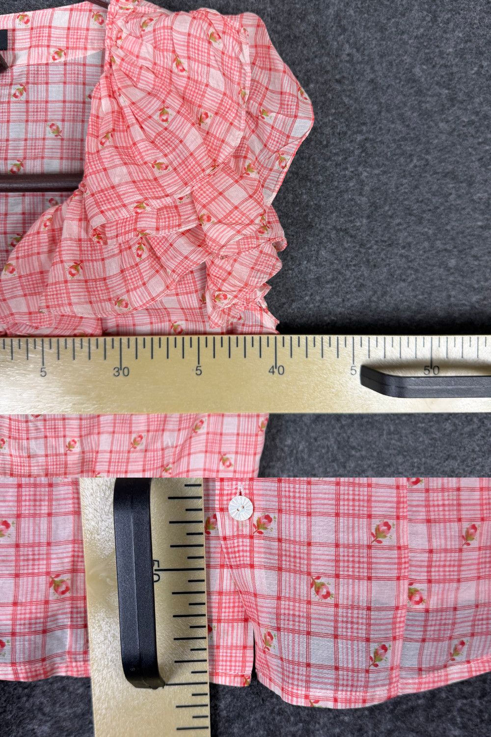 Polo Ralph Lauren RRL Ralph Lauren Prairie Floral Plaid Ruffle Blouse Women’s Size US XS / EU 42 / 0 - 13 Thumbnail
