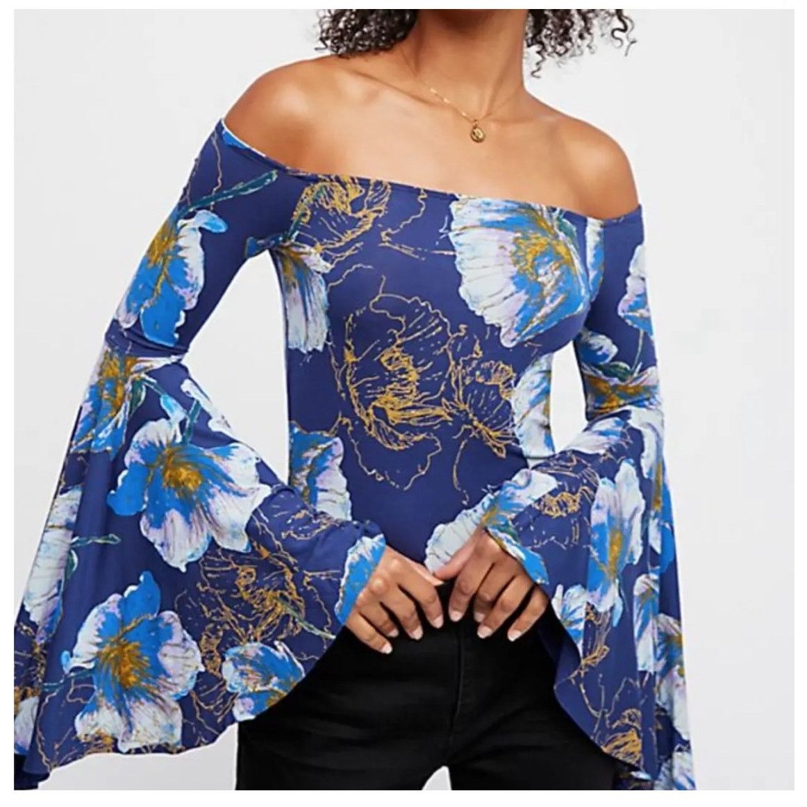 Free People Free People We the Free Birds of Paradise Bell Sleeve Top Size XS / US 0-2 / IT 36-38 - 1 Thumbnail