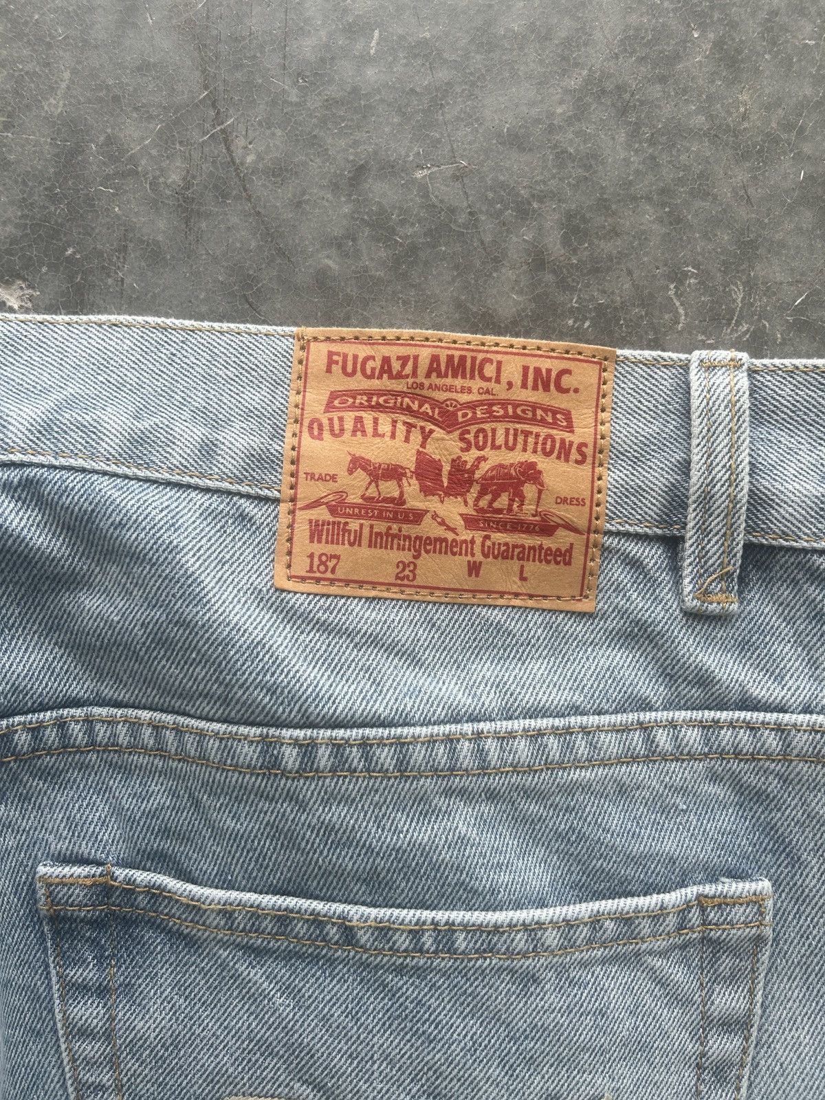 Fugazi Fugazi Chainstitched Baggy Jeans Size US 35 - 3 Thumbnail