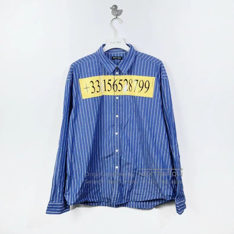 Balenciaga Balenciaga Color Blocked Striped Digital Print Logo Cotton Size XS / US 0-2 / IT 36-38 - 1 Thumbnail
