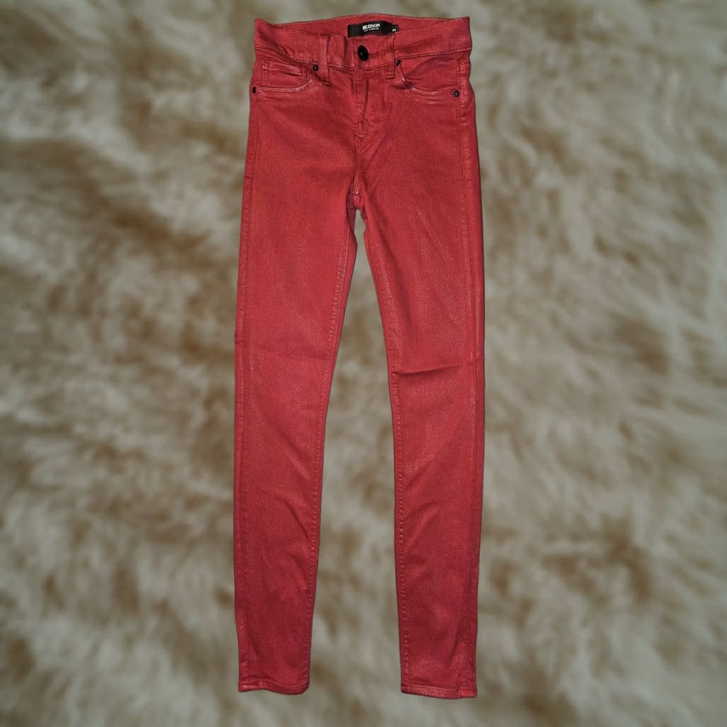 Hudson Hudson Nico Super Skinny Jeans Juniors Low Rise Red Stretch City Casual Womens Size 42" / US 20 - 1 Thumbnail