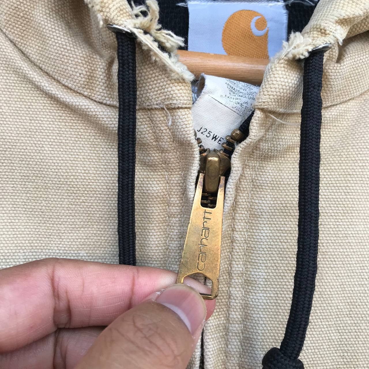 Carhartt × Vintage VINTAGE CARHARTT CANVAS JUMPER TRASHED DISTRESSED HOODIE Size US L / EU 52-54 / 3 - 7 Thumbnail