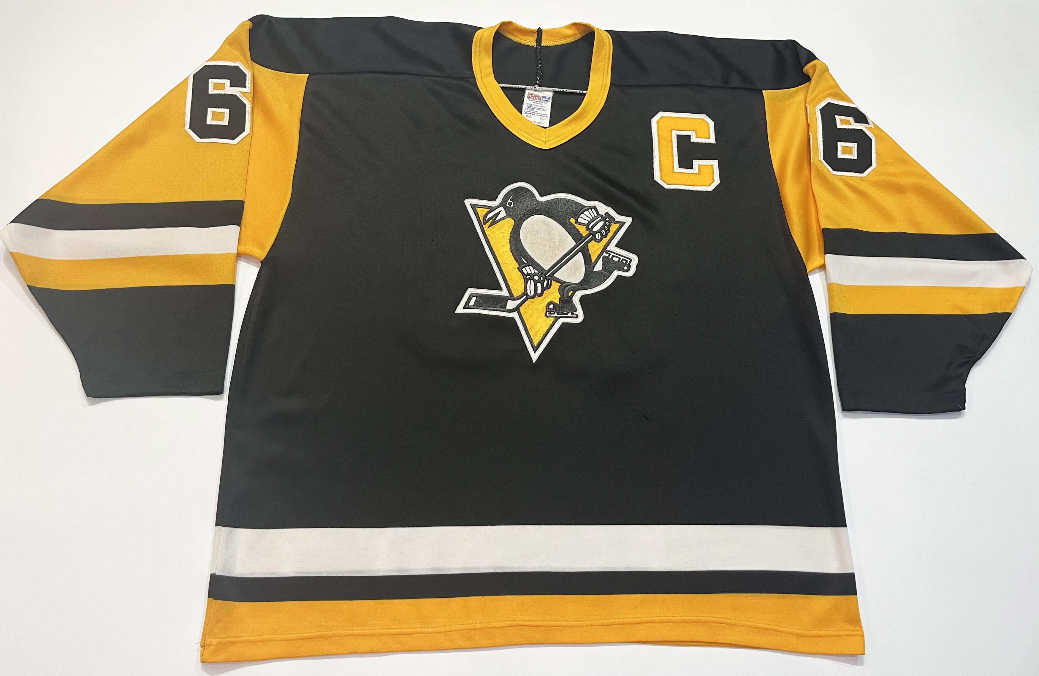 Ccm Vtg CCM Pittsburgh Penguins LEMIEUX #66 NHL Hockey Jersey Size US XL / EU 56 / 4 - 2 Thumbnail