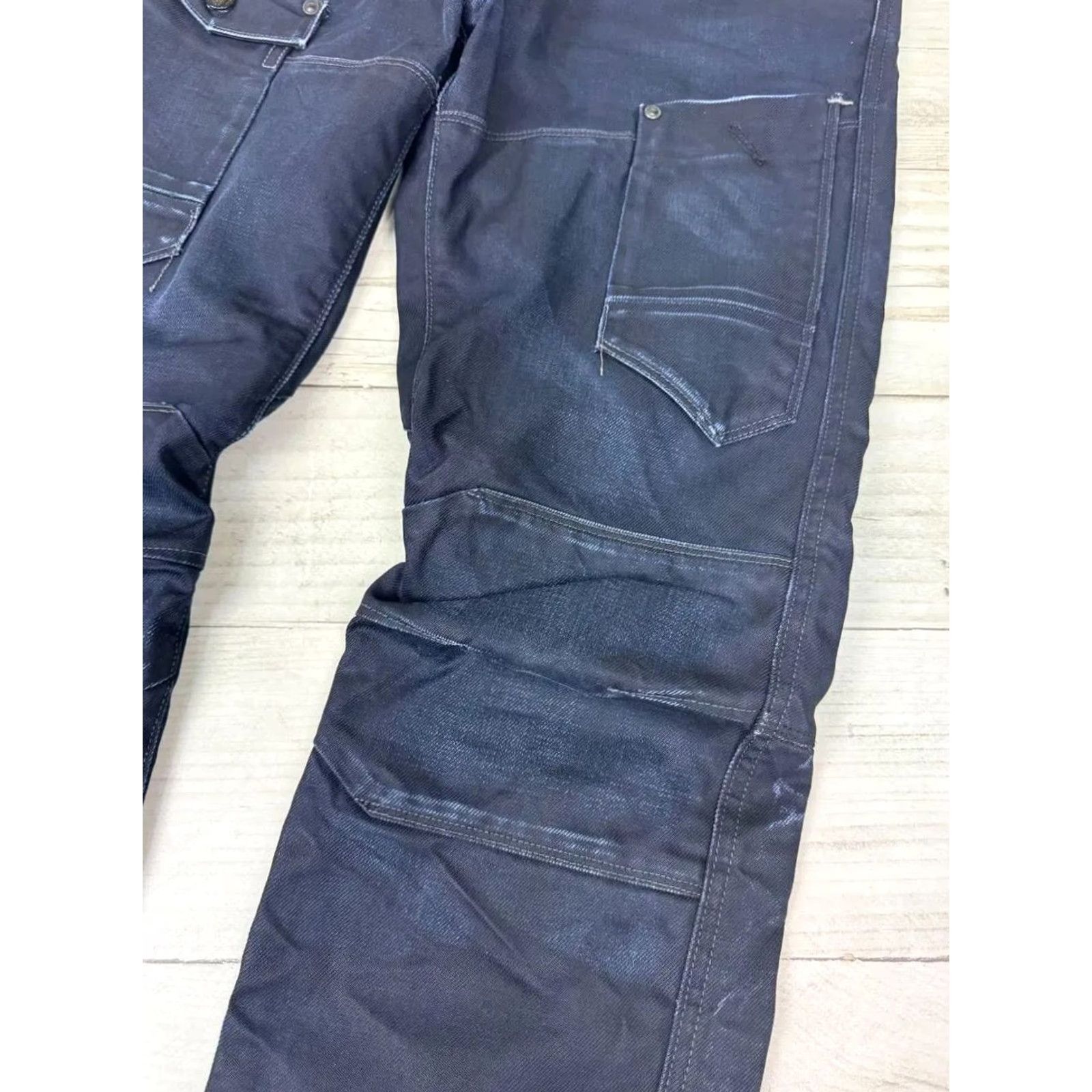 G-Star VINTAGE G-Star Jeans Men 33 Blue Denim 5-Pocket Logo Cargo Straight 90s 2000s Y2K Pants Size US 33 - 7 Thumbnail