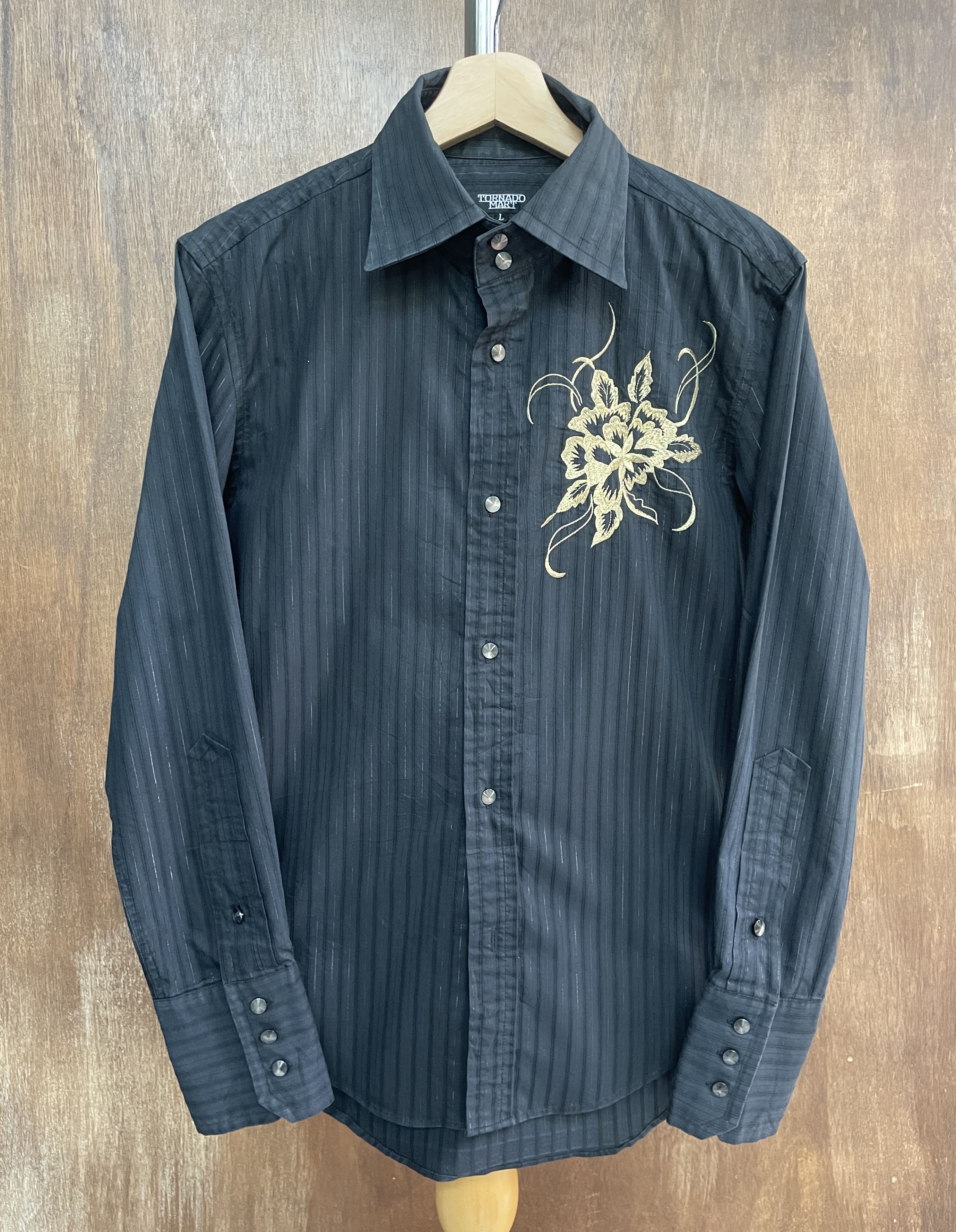 Tornado Mart TORNADO MART Embroidery Stripped Shirt Size US XXS / EU 40 - 1 Thumbnail