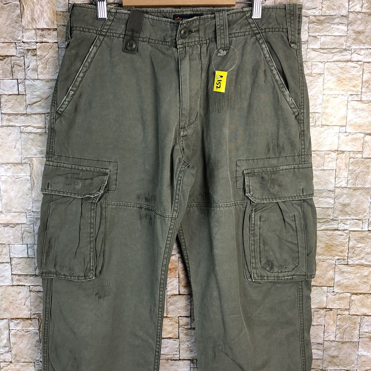 Alpha Industries Alpha Industrie Grey Cargo Multipocket Pants #A152 Size US 31 - 5 Thumbnail