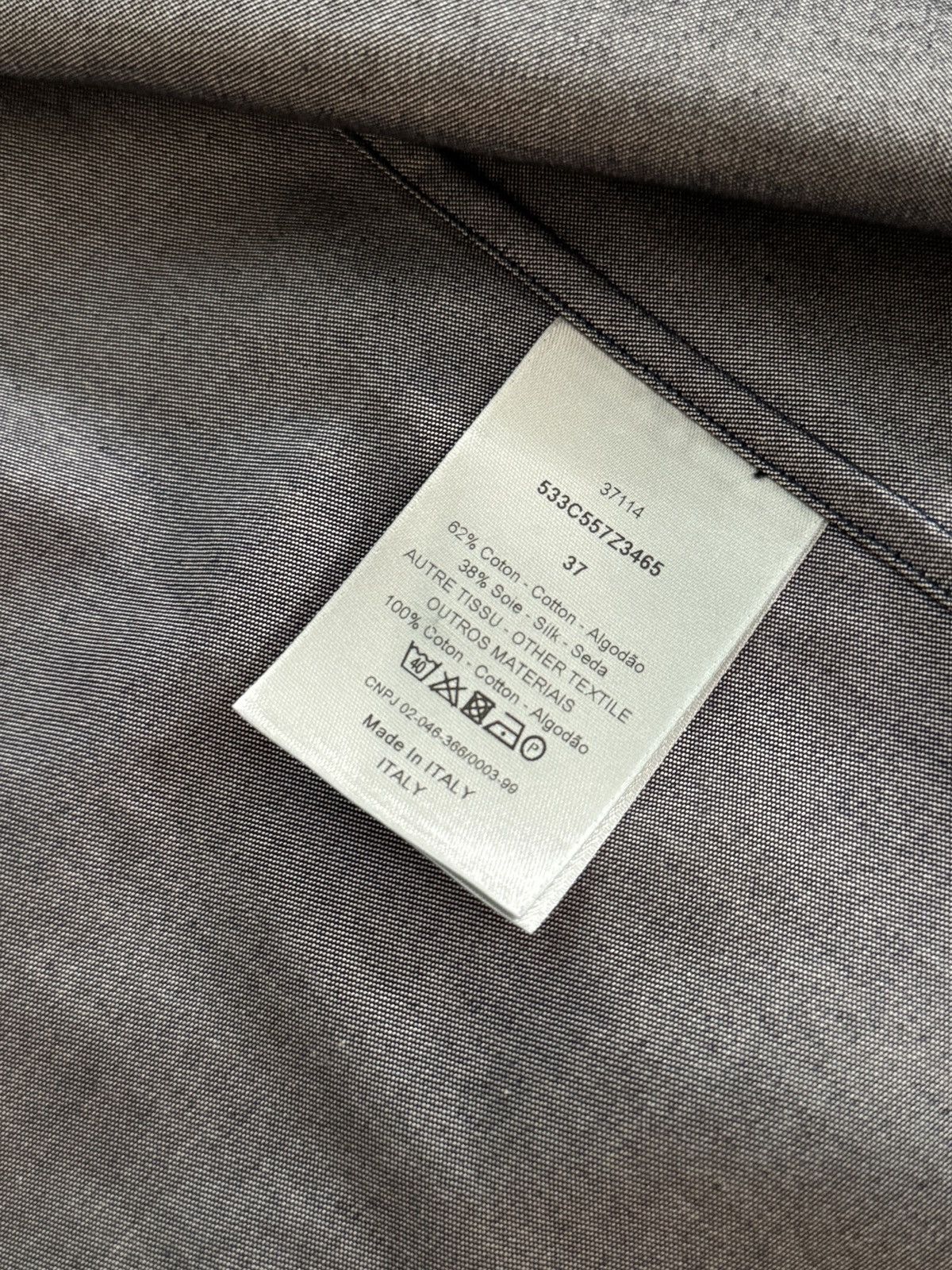 Dior Dior Cotton & Silk Blend Navy Shirt (Hedi Slimane) Size US S / EU 44-46 / 1 - 12 Thumbnail