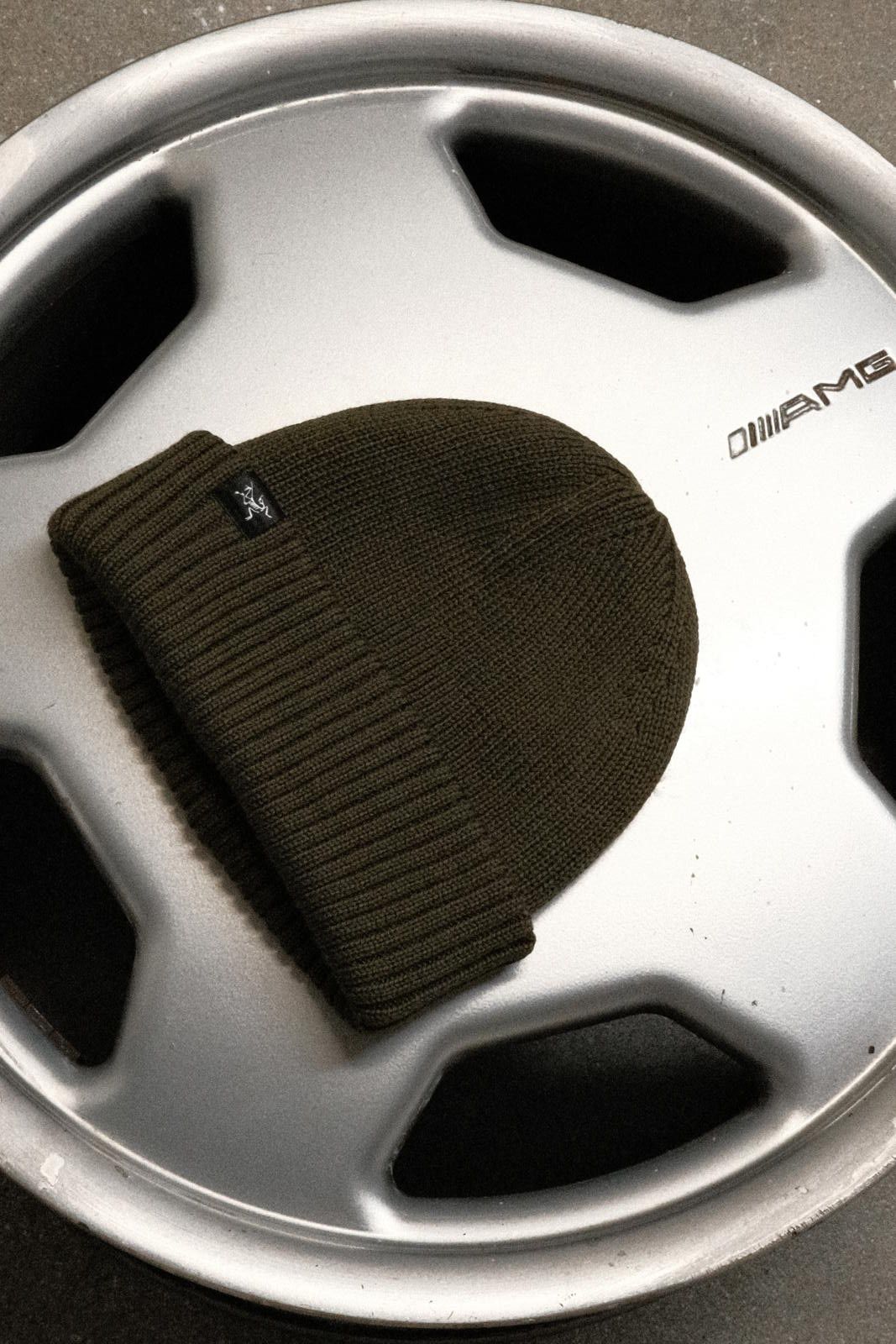 Unknown London Arc'Teryx Beanie Cozy Olive Green Knit Beanie Hat Size ONE SIZE - 1 Thumbnail