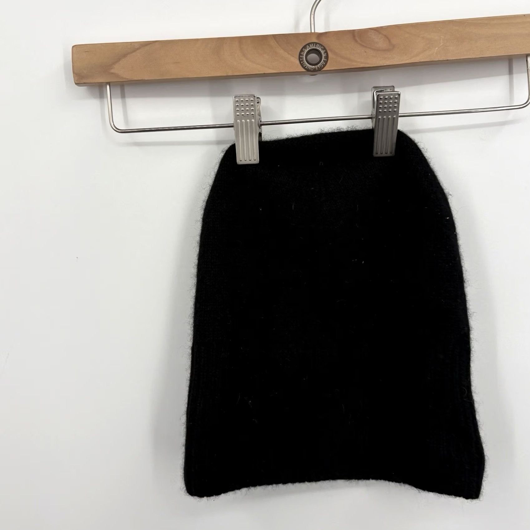 Cos COS Beanie Knit Hat Black Cashmere One Size Unisex Adults Streetwear? Size ONE SIZE - 2 Thumbnail