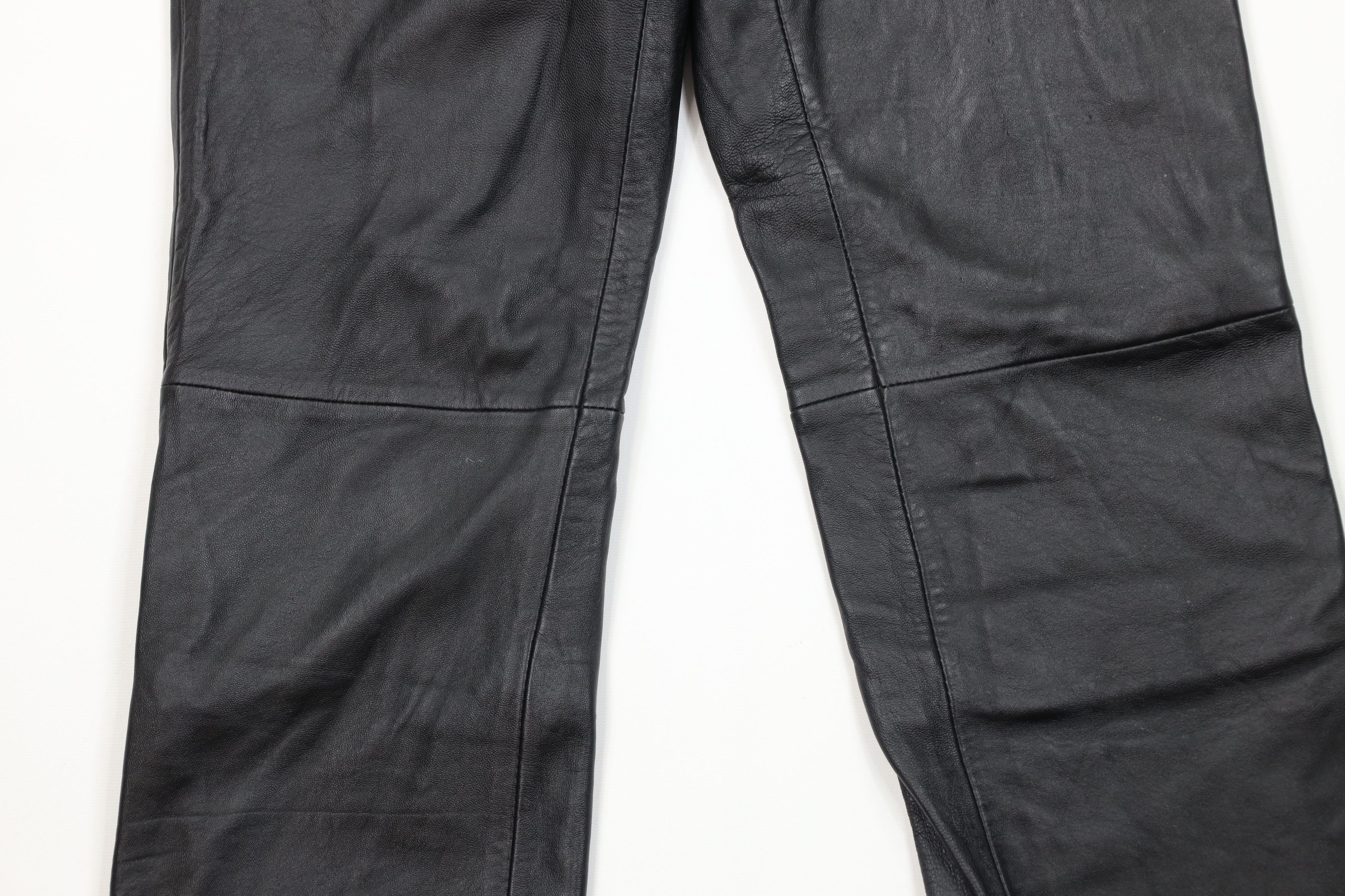 Vintage Vintage 90s Streetwear Soft Lambskin Leather Pants Black Size 27" / US 4 / IT 40 - 3 Thumbnail